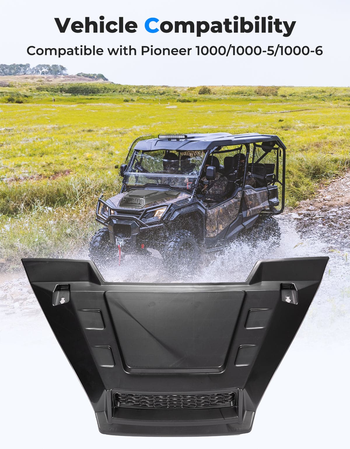 Sport Hood Scoop with Mesh for Pioneer 1000 2016-2025 - Image 7