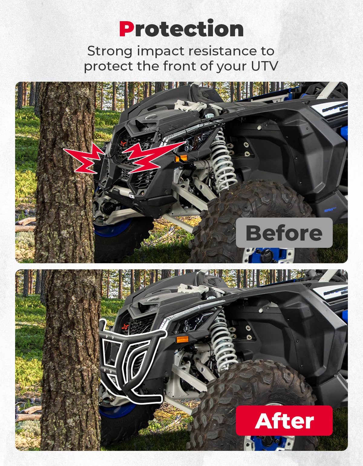 Spotlight Ready Front Bumper for Can-Am Maverick X3/X3 MAX - Image 2