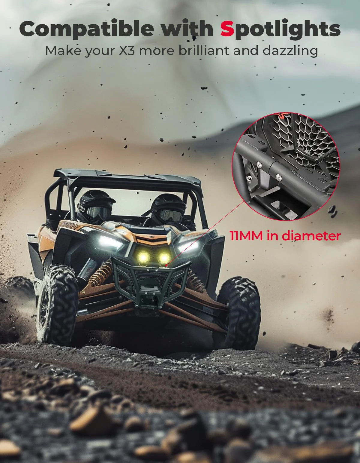 Spotlight Ready Front Bumper for Can-Am Maverick X3/X3 MAX - Image 3