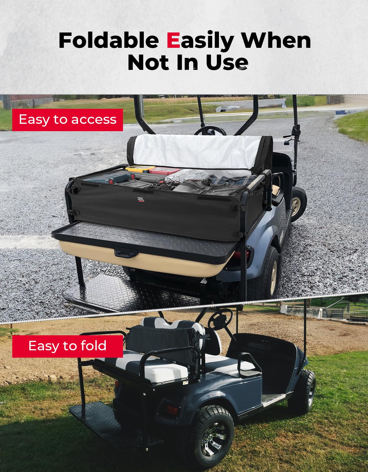 Storage Bag for Club Car, EZGO, Drive, Kandi Electric Golf Carts - Image 3