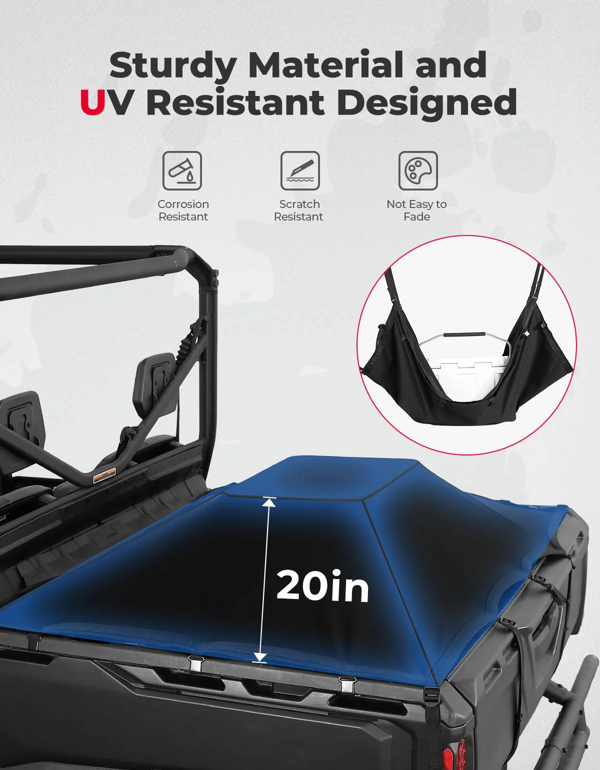 Stretchable Cargo Bed Net for Can-Am Defender / Polaris Ranger General - Image 2