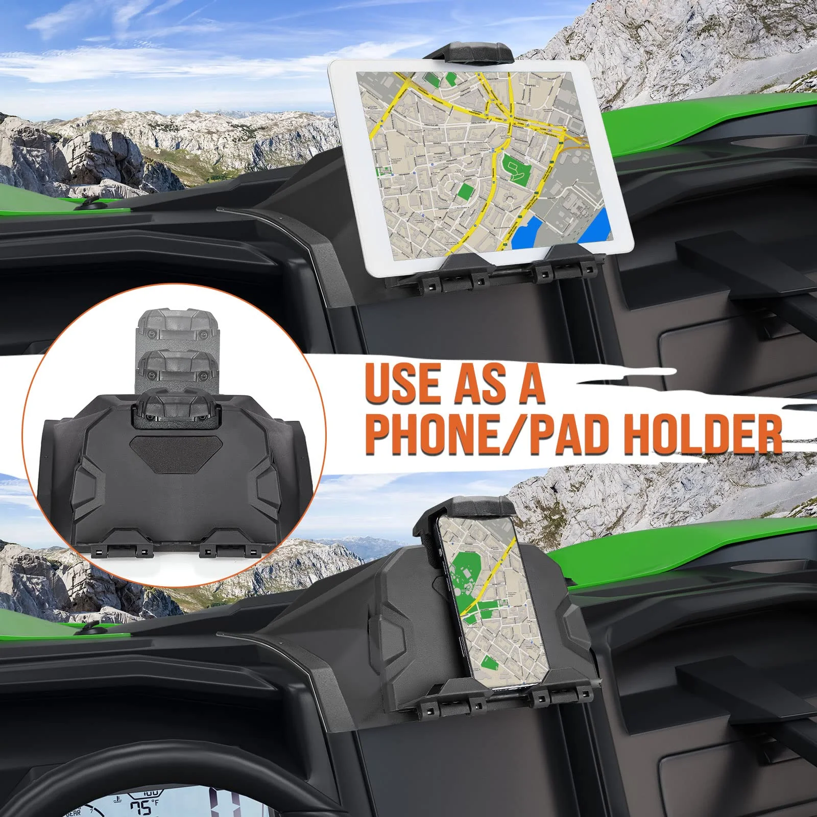 Electric Device Tablet Holder for Kawasaki Teryx KRX 1000 - Image 3