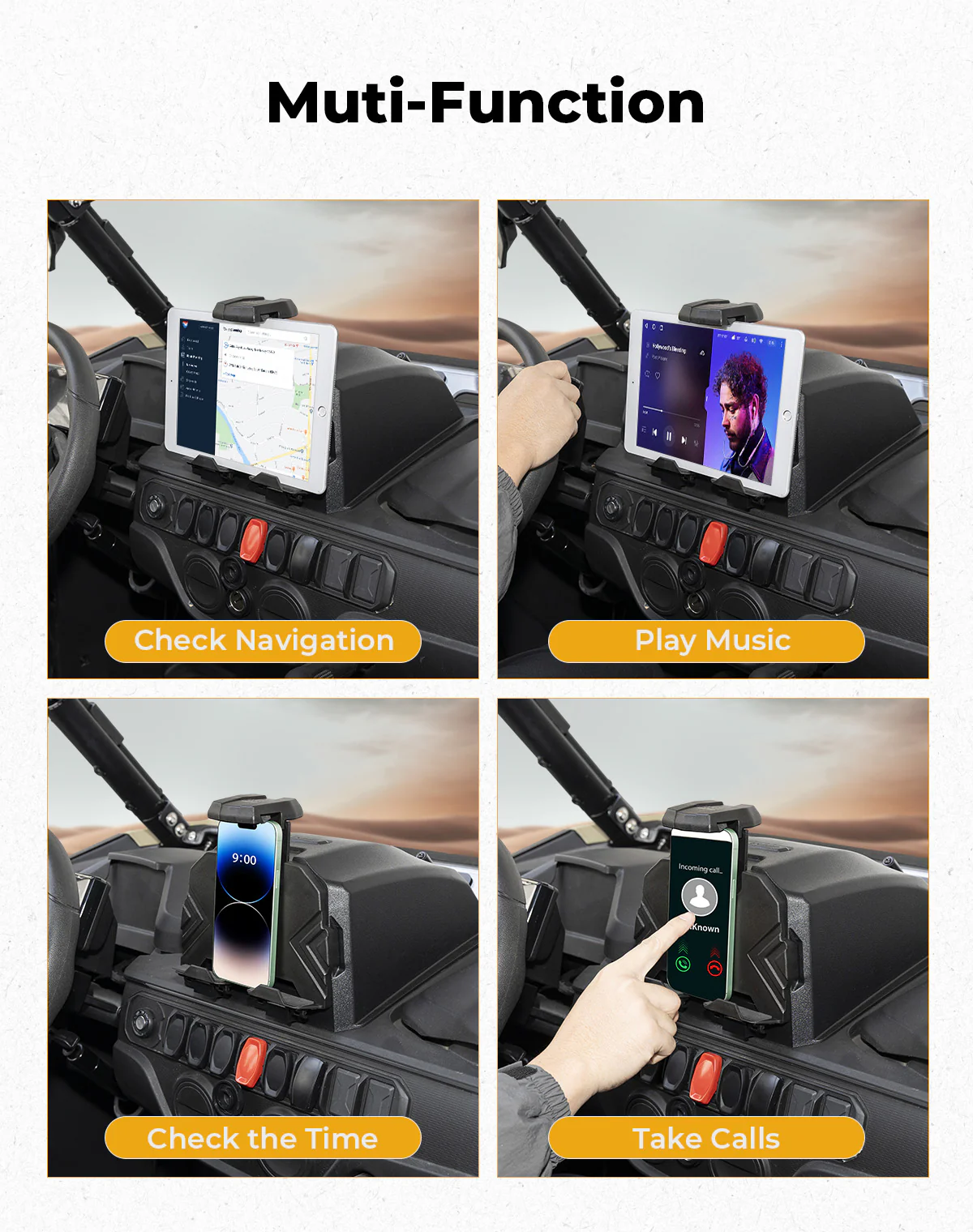 Tablet Holder for 2023+ CFMOTO ZForce 950 | 800 Trail - Image 7