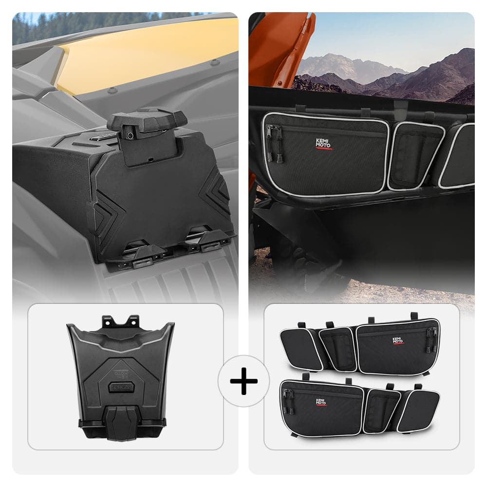 Tablet Holder & Front Door Strorage Bags for Can-Am Maverick X3 MAX - Image 11