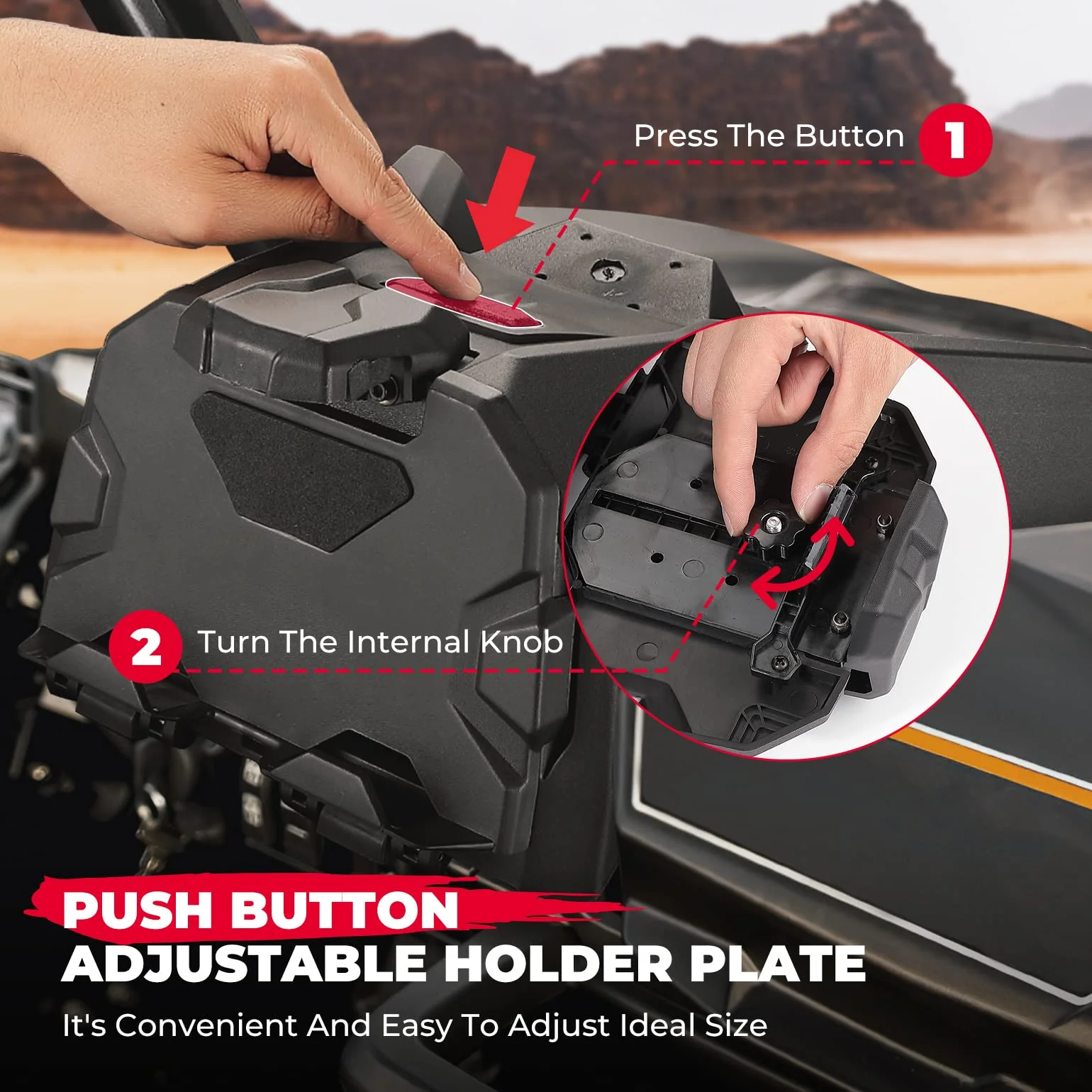 Tablet Holder With Storage Box for Can Am Maverick Sport & Trail, Commander - Image 4