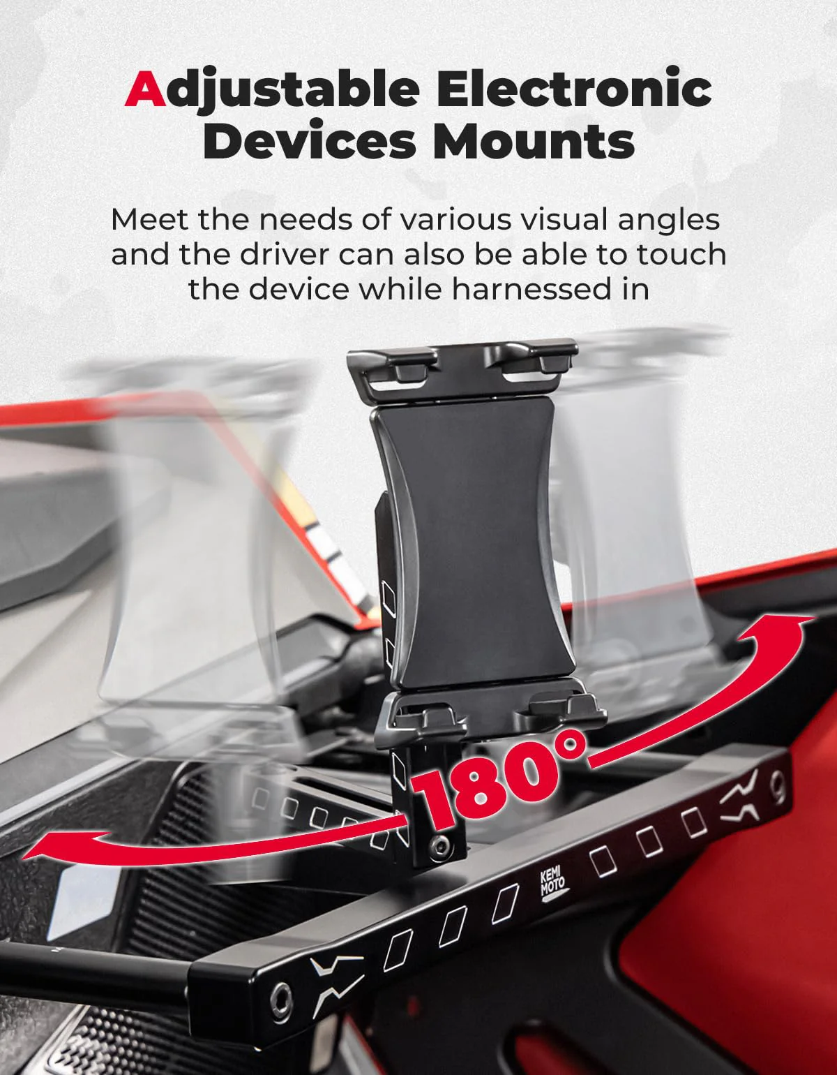 Electronic Device Mounts with Grab Bar For RZR PRO XP/R/Turbo R - Image 4
