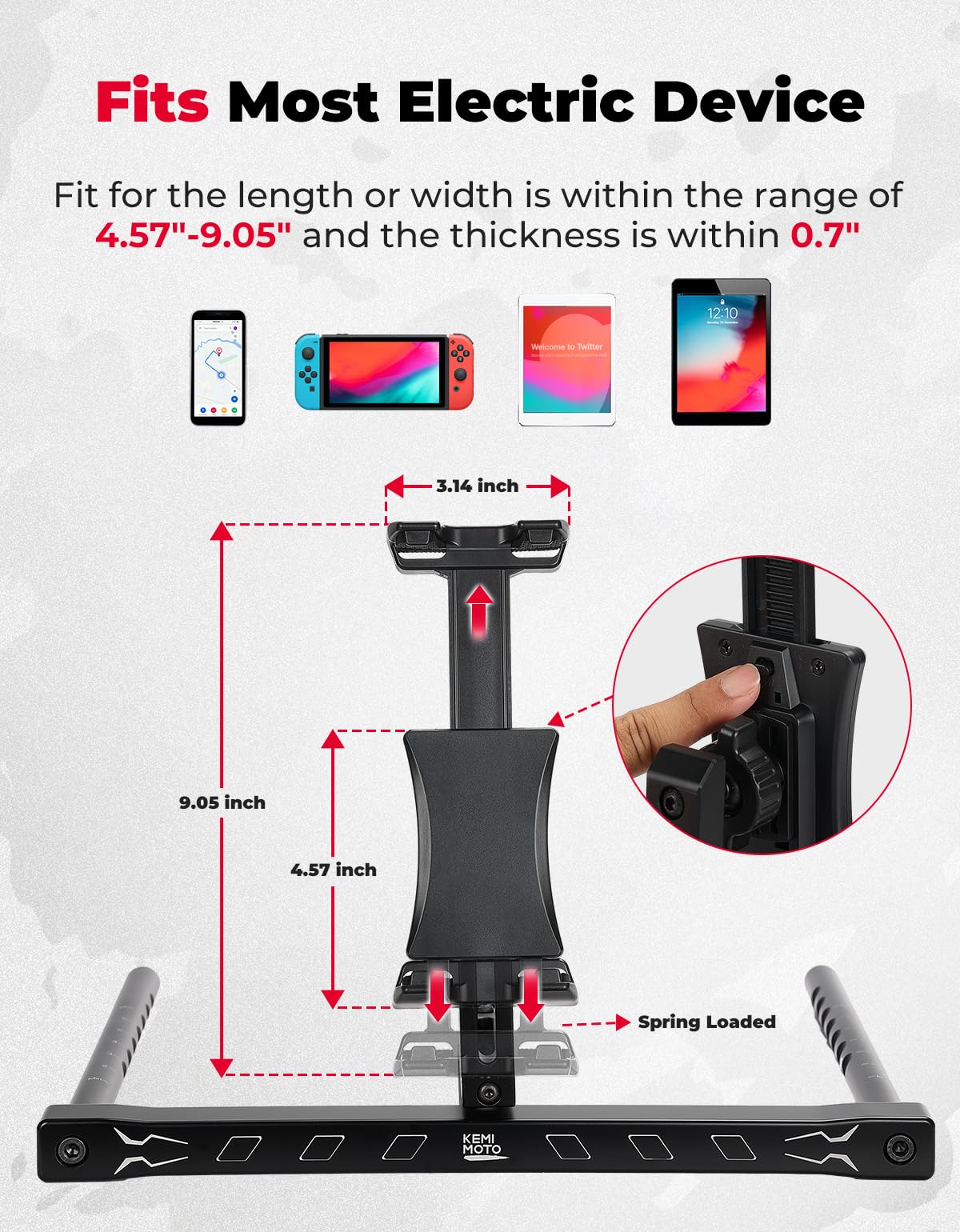 Electronic Device Mounts with Grab Bar For RZR PRO XP/R/Turbo R - Image 7