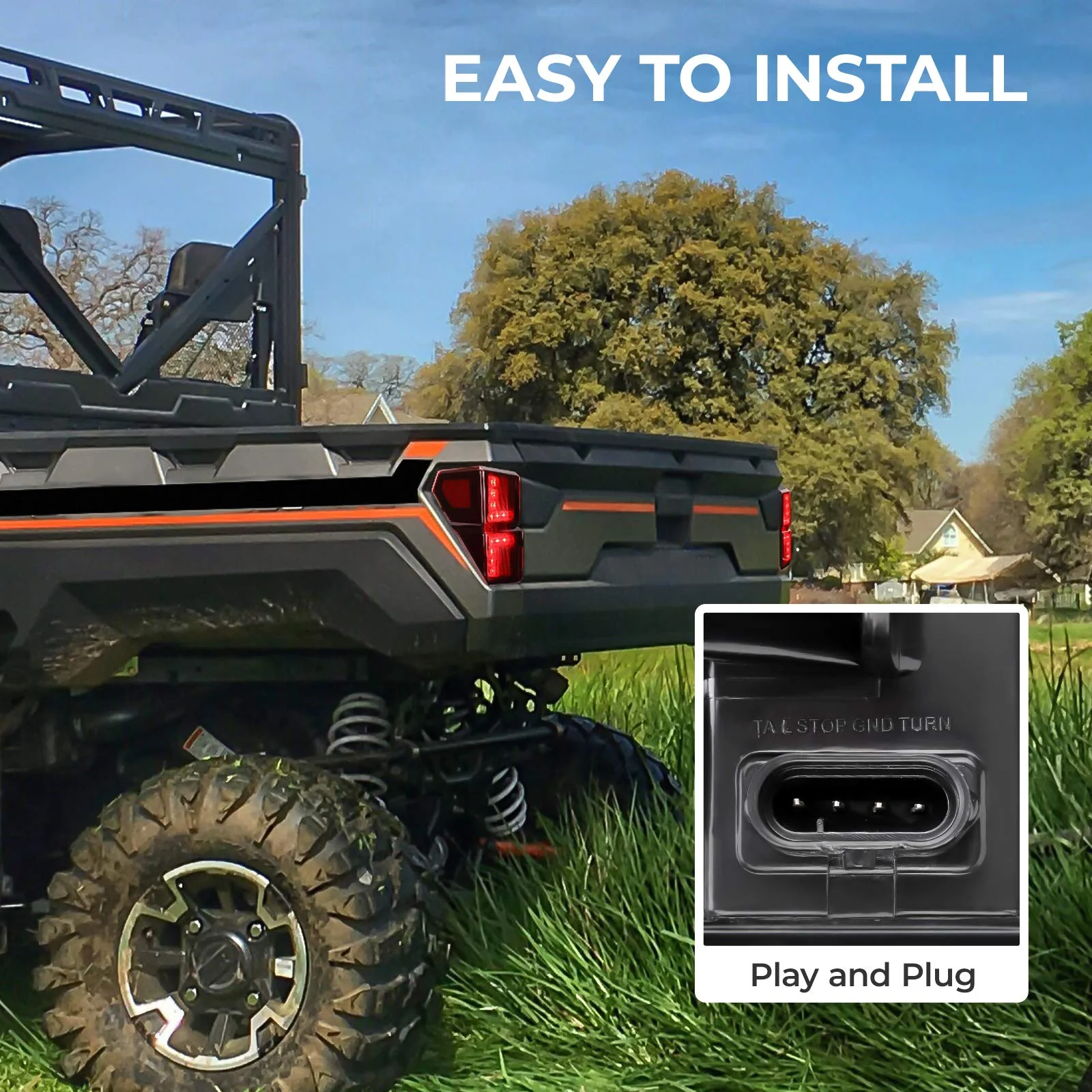 Tail Lights for Polaris Ranger 1000 XP/ Crew 2018-2025 - Image 2