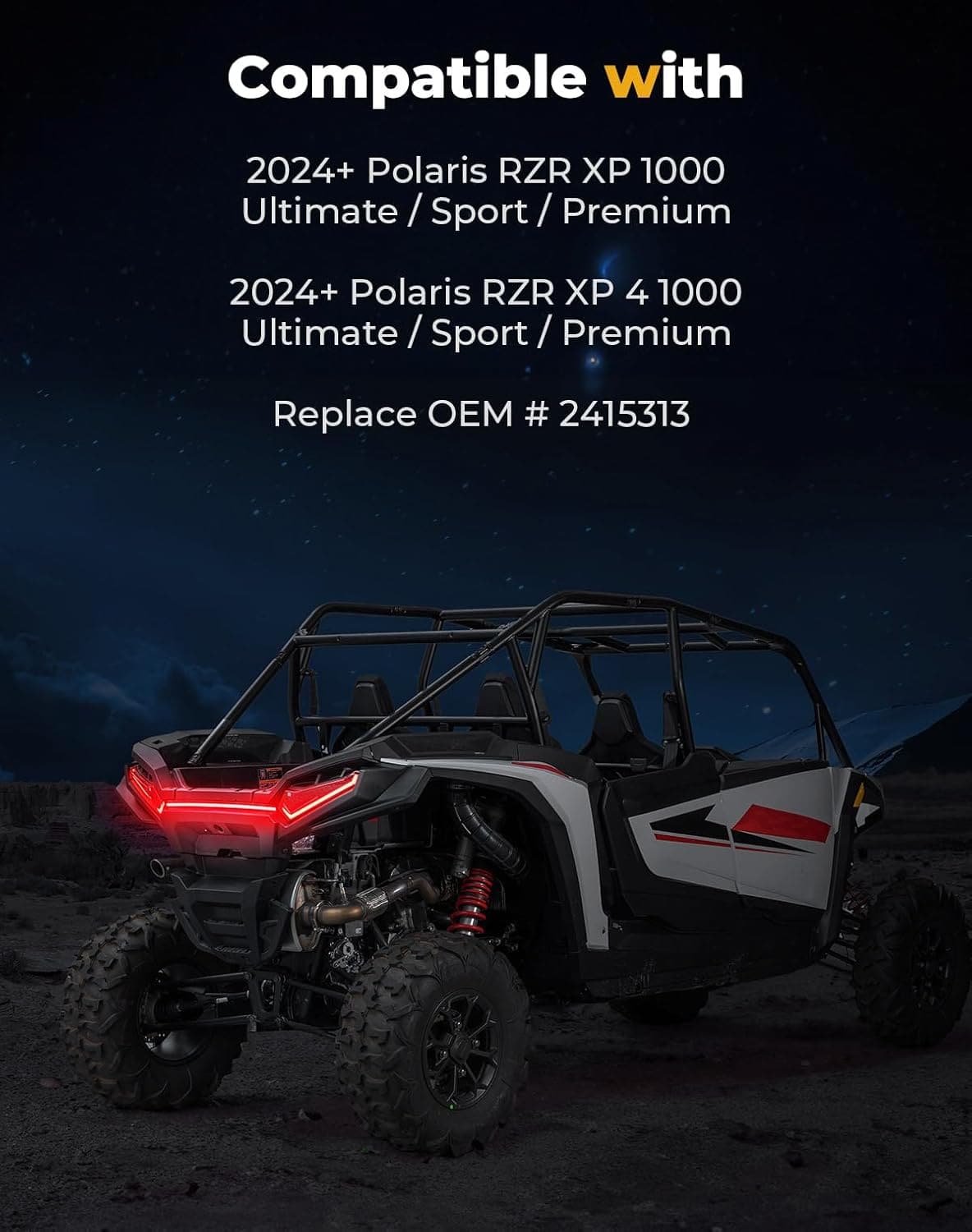 Tail Lights for Polaris RZR XP 1000/4 Ultimate/Sport/Premium Models 2024-2025 - Image 7