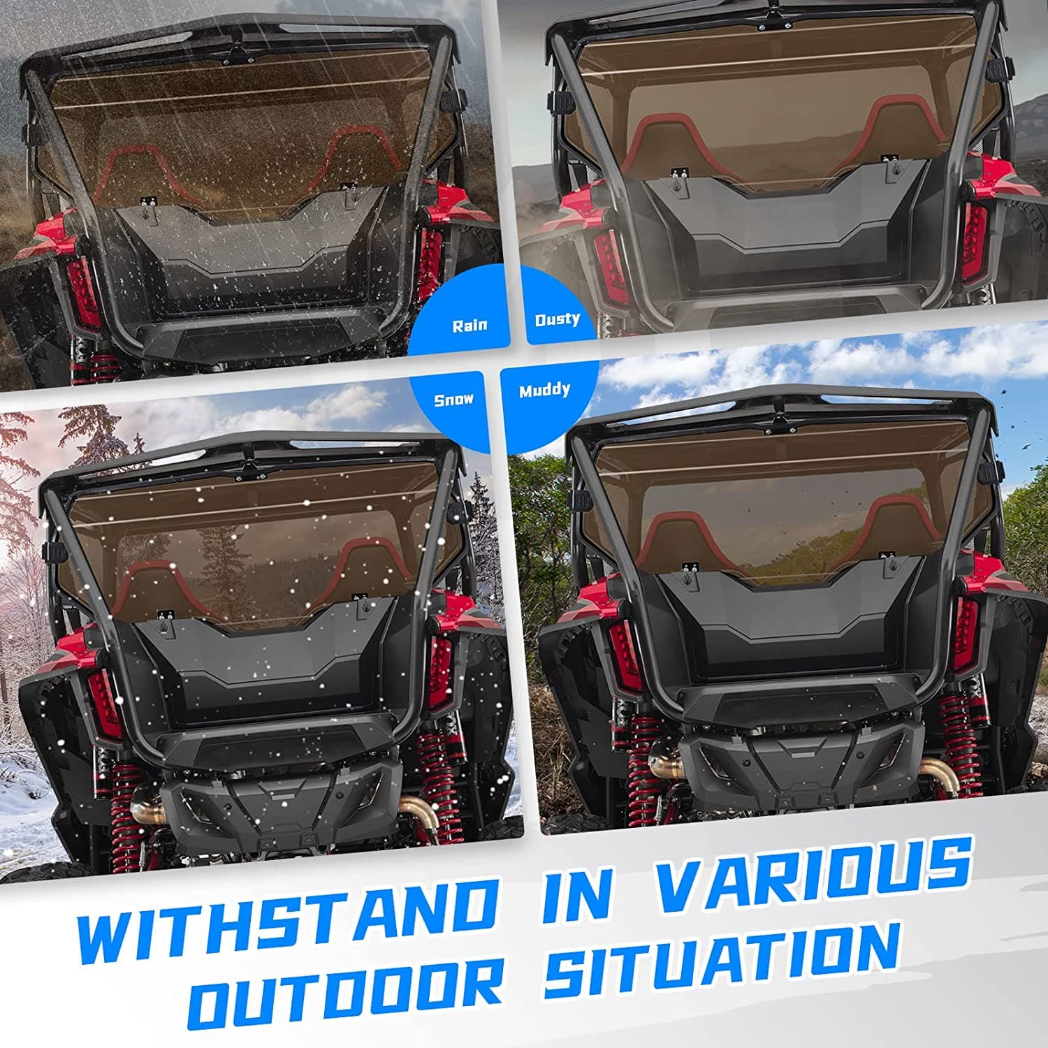 Rear Windshield of High Light Transmittance for Talon 1000X 1000R - Image 6