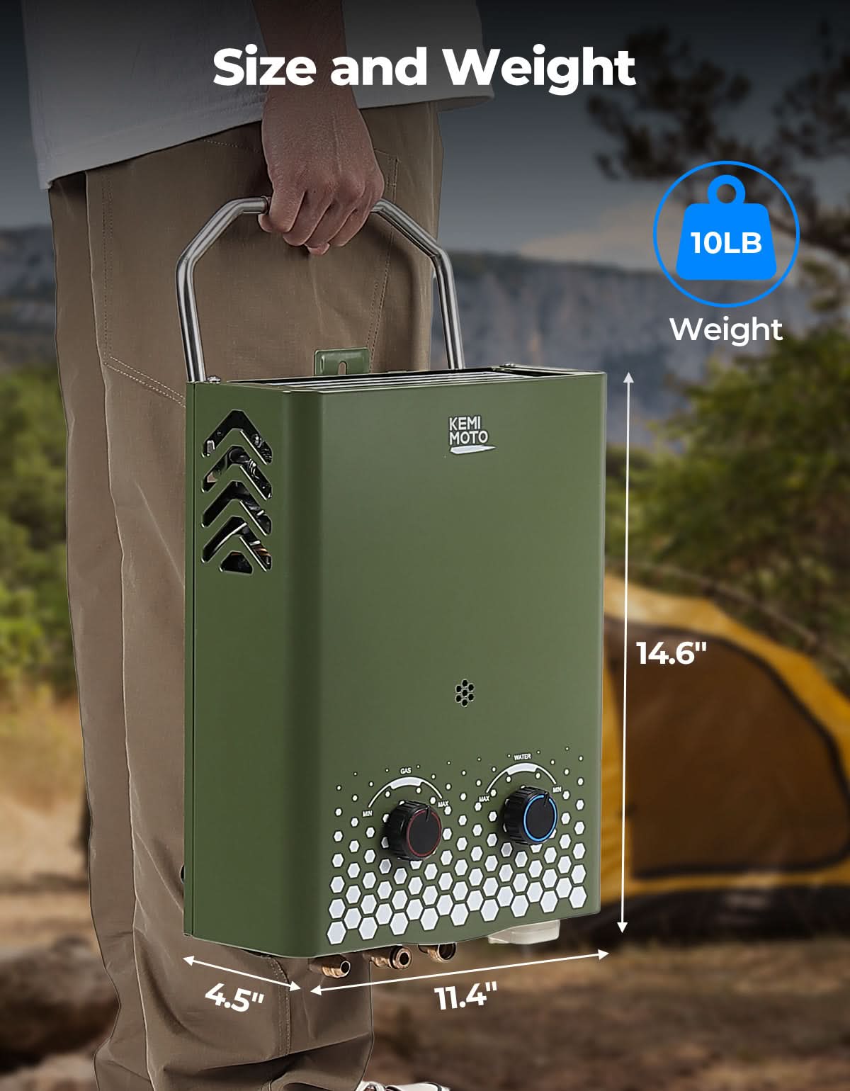Tankless Water Heater, Outdoors 1.32GPM 5L - Image 7
