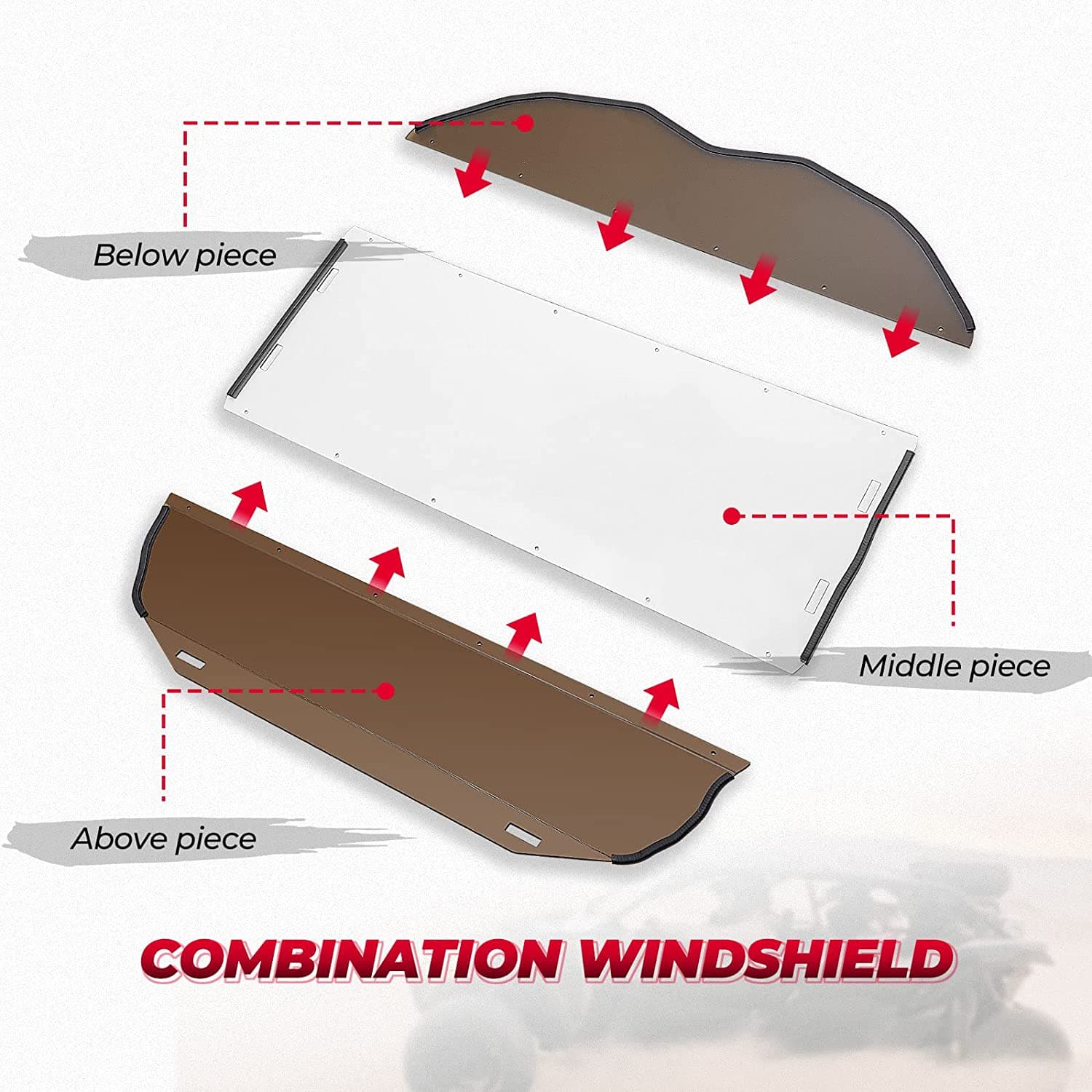 Tinted Full Windshield for Can Am Maverick X3/ MAX - Image 3