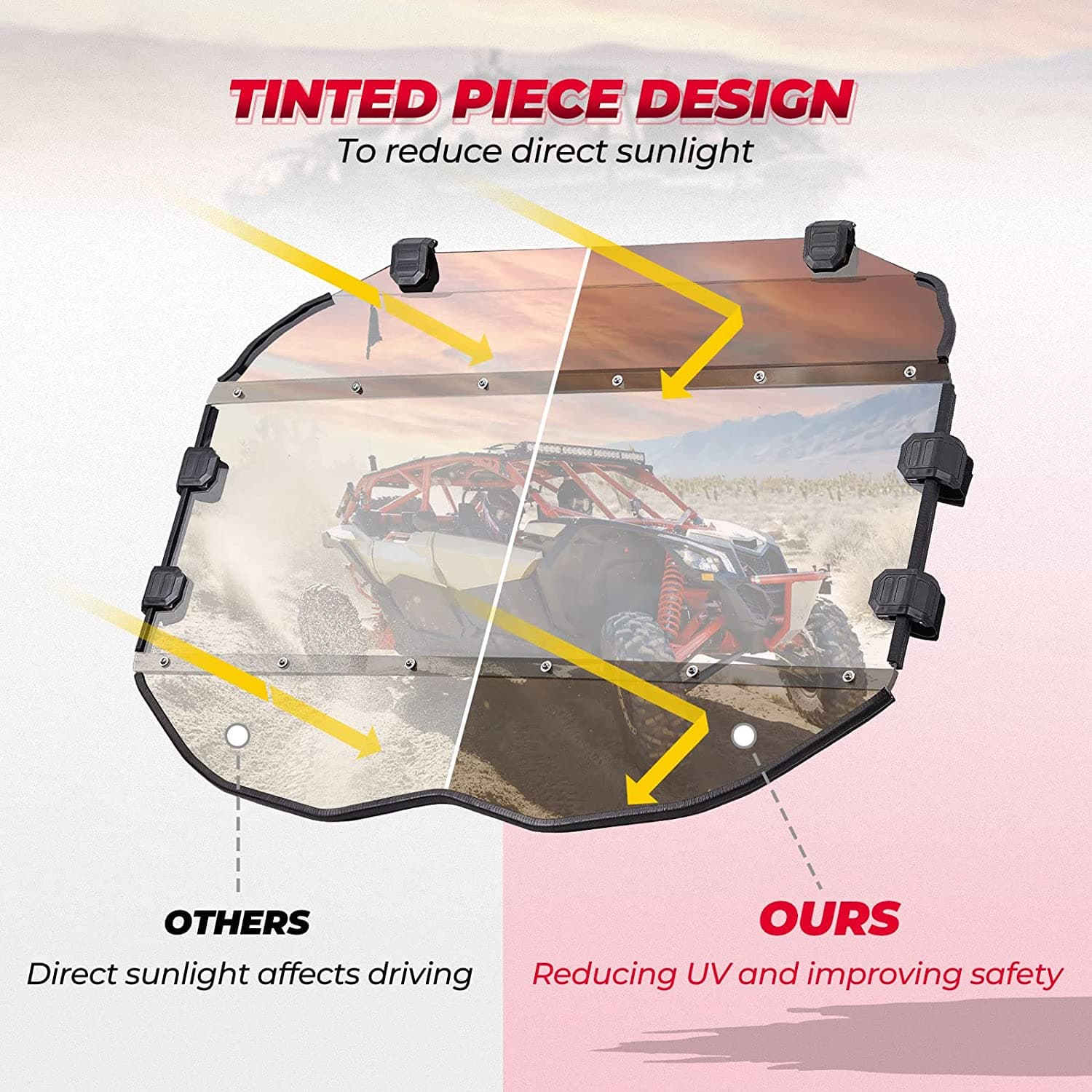 Tinted Full Windshield for Can Am Maverick X3/ MAX - Image 4
