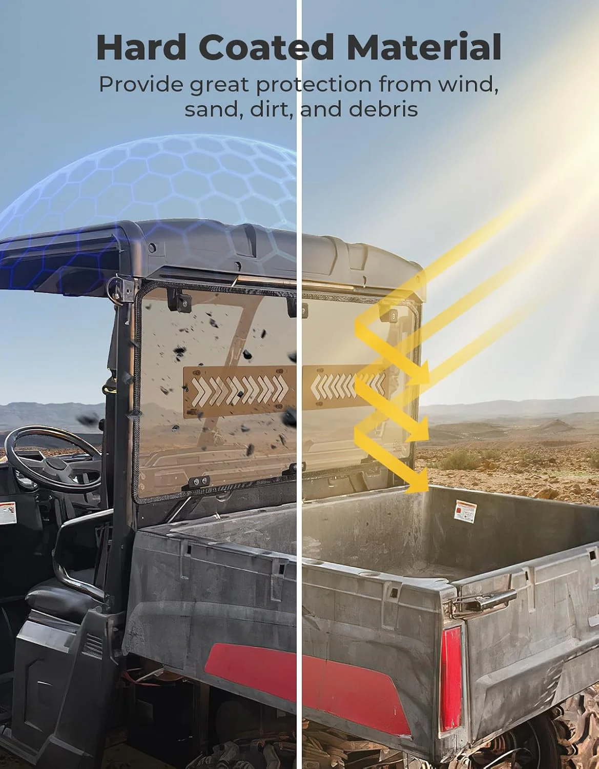 Tinted Rear Window for Polaris Ranger Midsize 500/570/SP 570/Crew/ETX/EV - Image 4