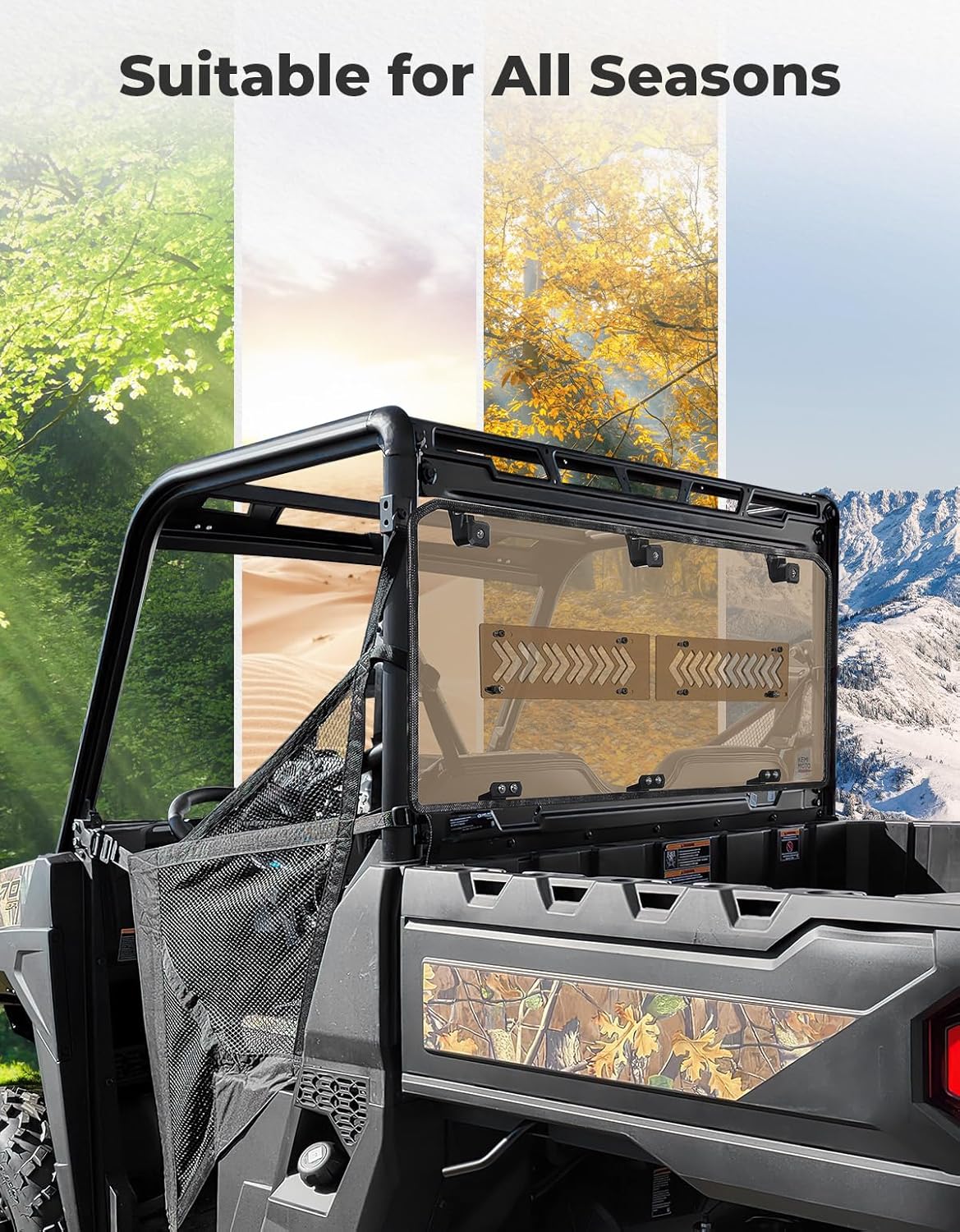 Tinted Rear Window for Polaris Ranger Midsize 500/570/SP 570/Crew/ETX/EV - Image 7