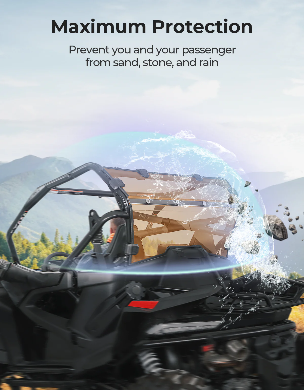 Tinted Rear Windshield Scratch Resistant for CFMOTO ZForce 950 - Image 4