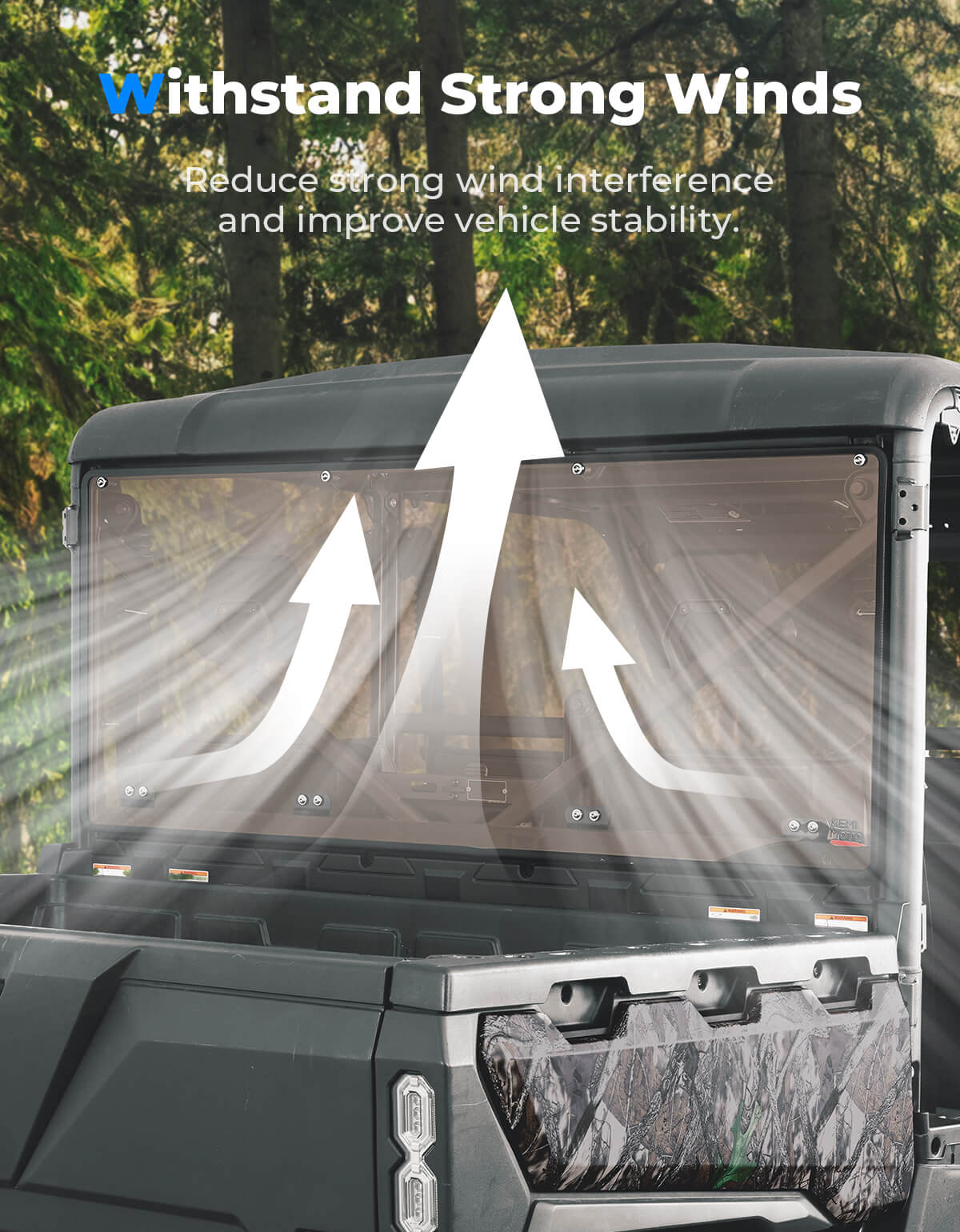 Tinted Rear Windshield UV-Resistant for CFMOTO UFORCE 1000/1000XL - Image 3