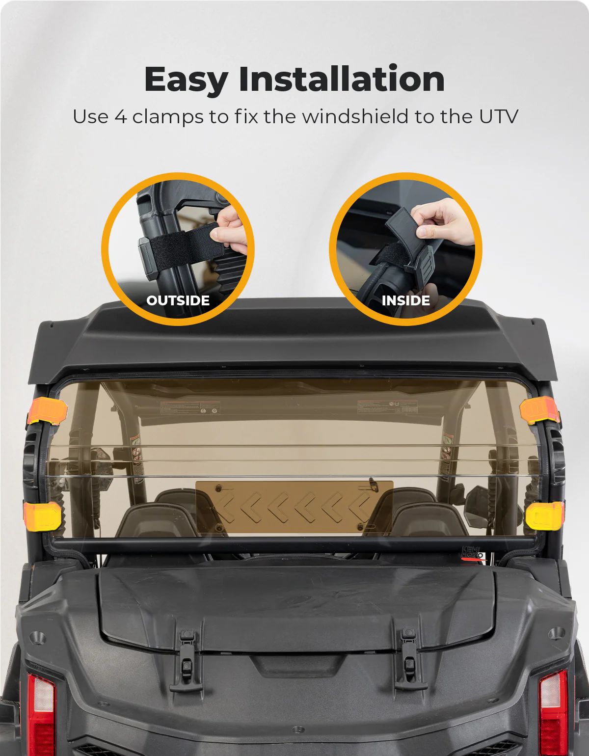 Tinted Rear Windshield w/Sliding Window for 2023+ CFMOTO ZForce 950 Sport | 800 Trail - Image 5