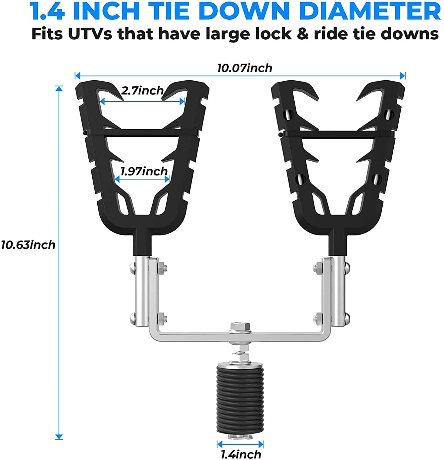 UTV Gun Mount, Tool Rack Fit Polaris Ranger & General - Image 6