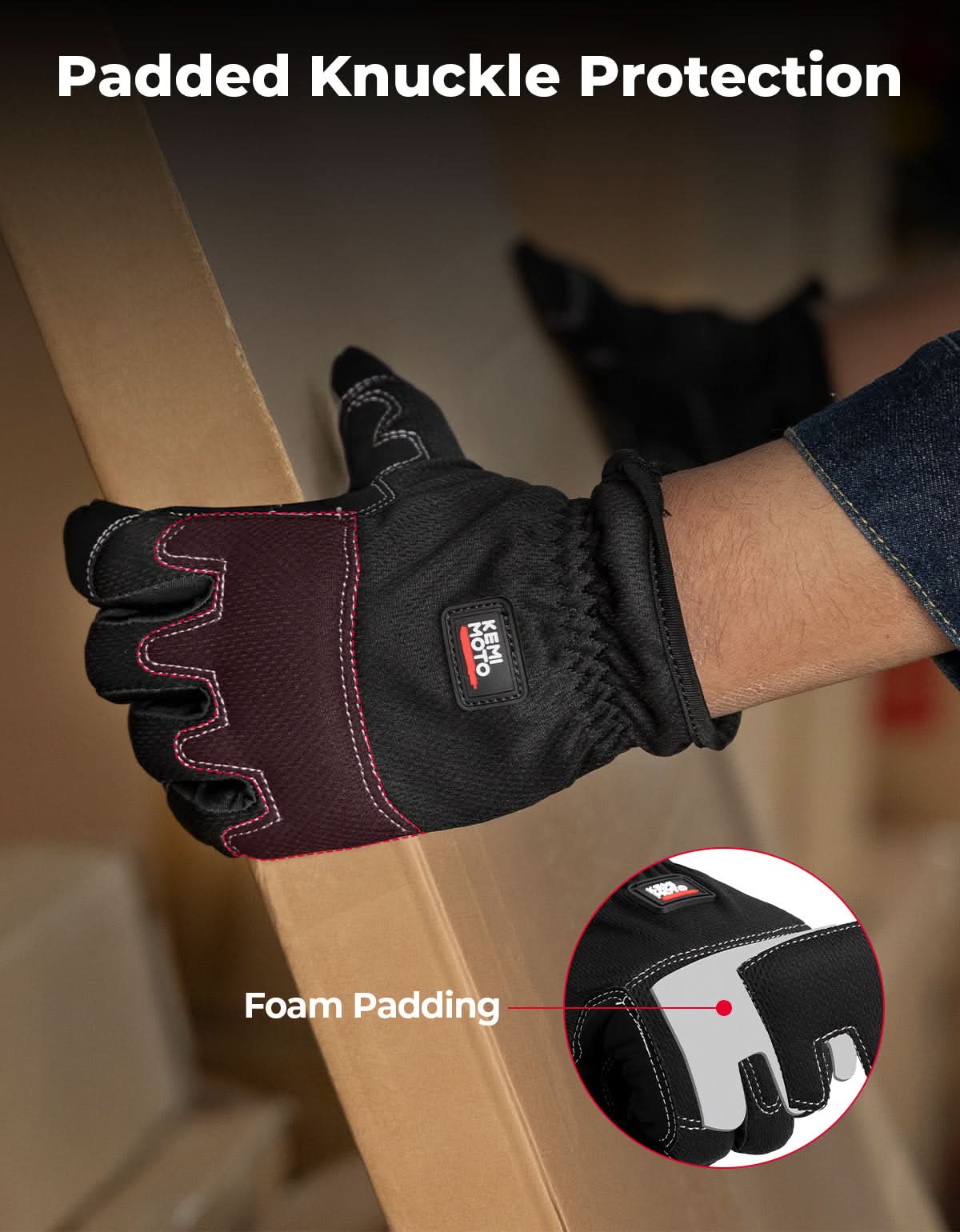Touchscreen Work Gloves with Padding for Men & Women - Image 3