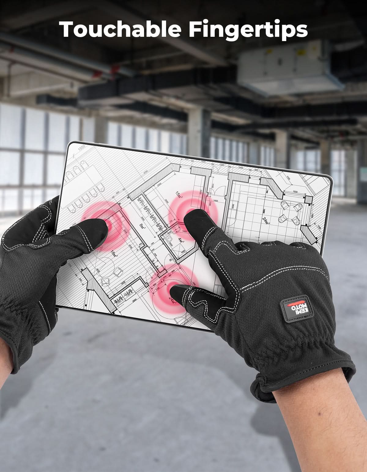 Touchscreen Work Gloves with Padding for Men & Women - Image 4