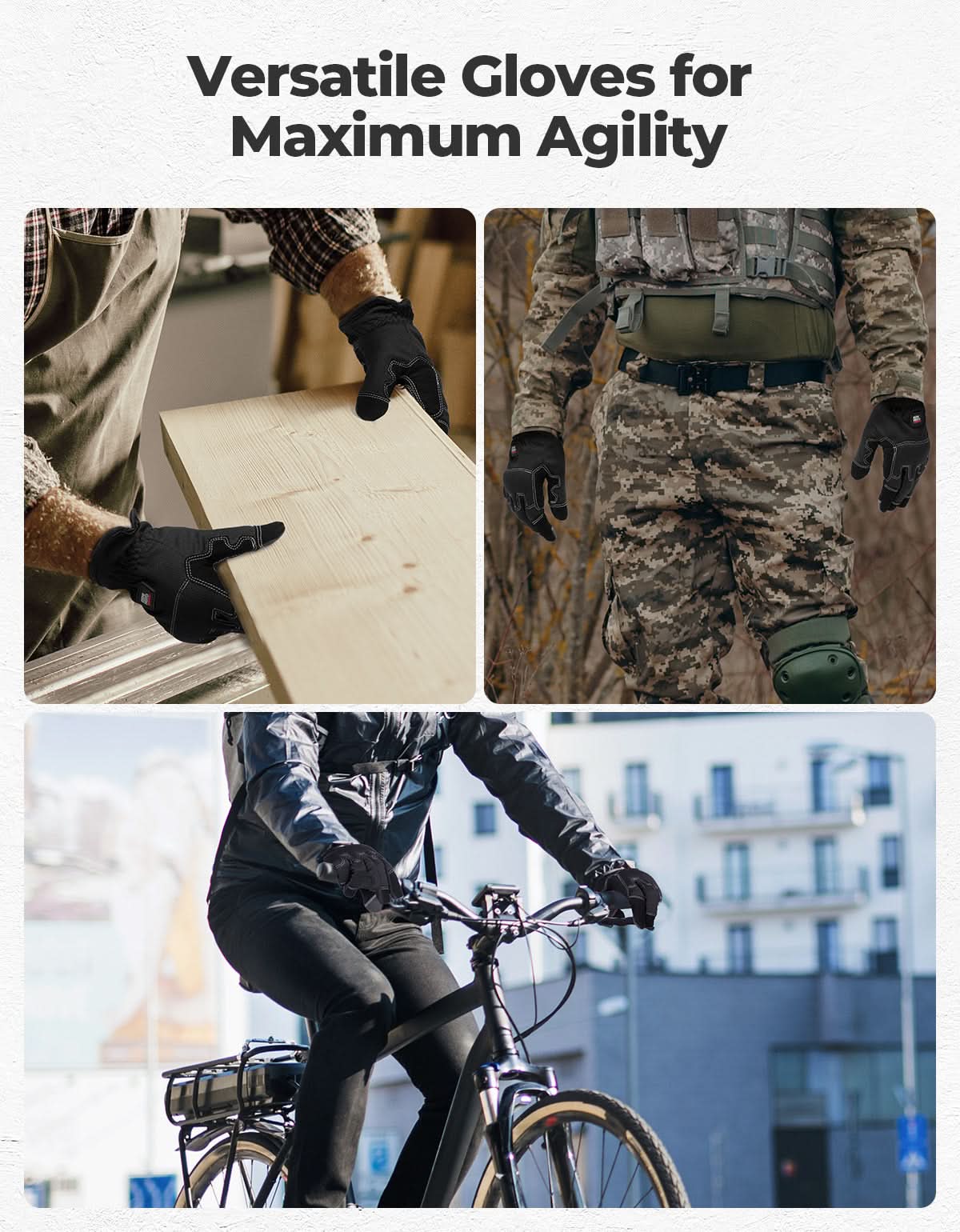 Touchscreen Work Gloves with Padding for Men & Women - Image 8