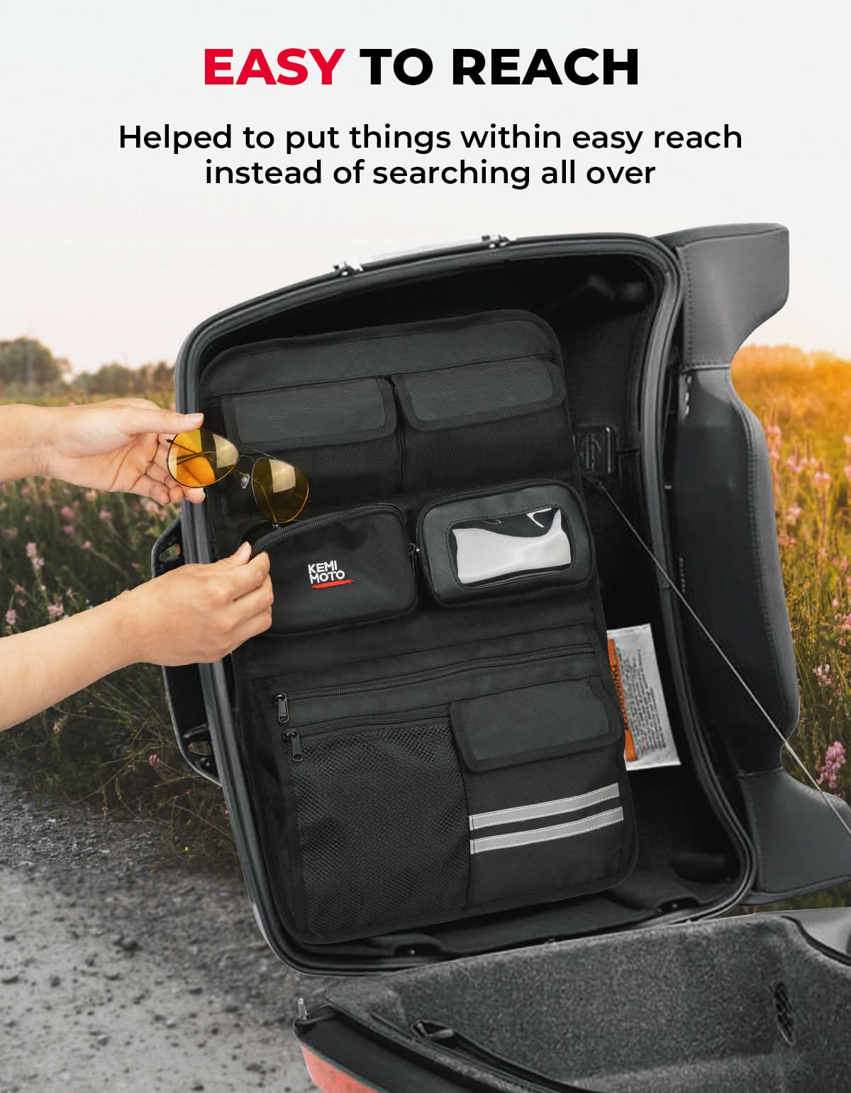 Tour Pack Lid Organizer for Road Glide Road King Street Glide Touring Model - Image 4