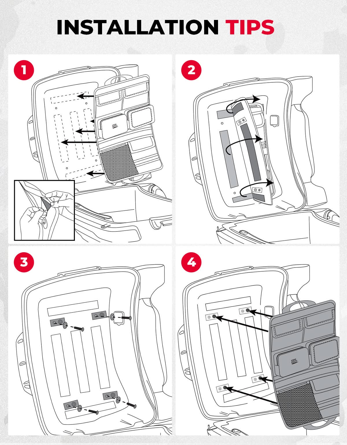 Tour Pack Lid Organizer for Road Glide Road King Street Glide Touring Model - Image 7