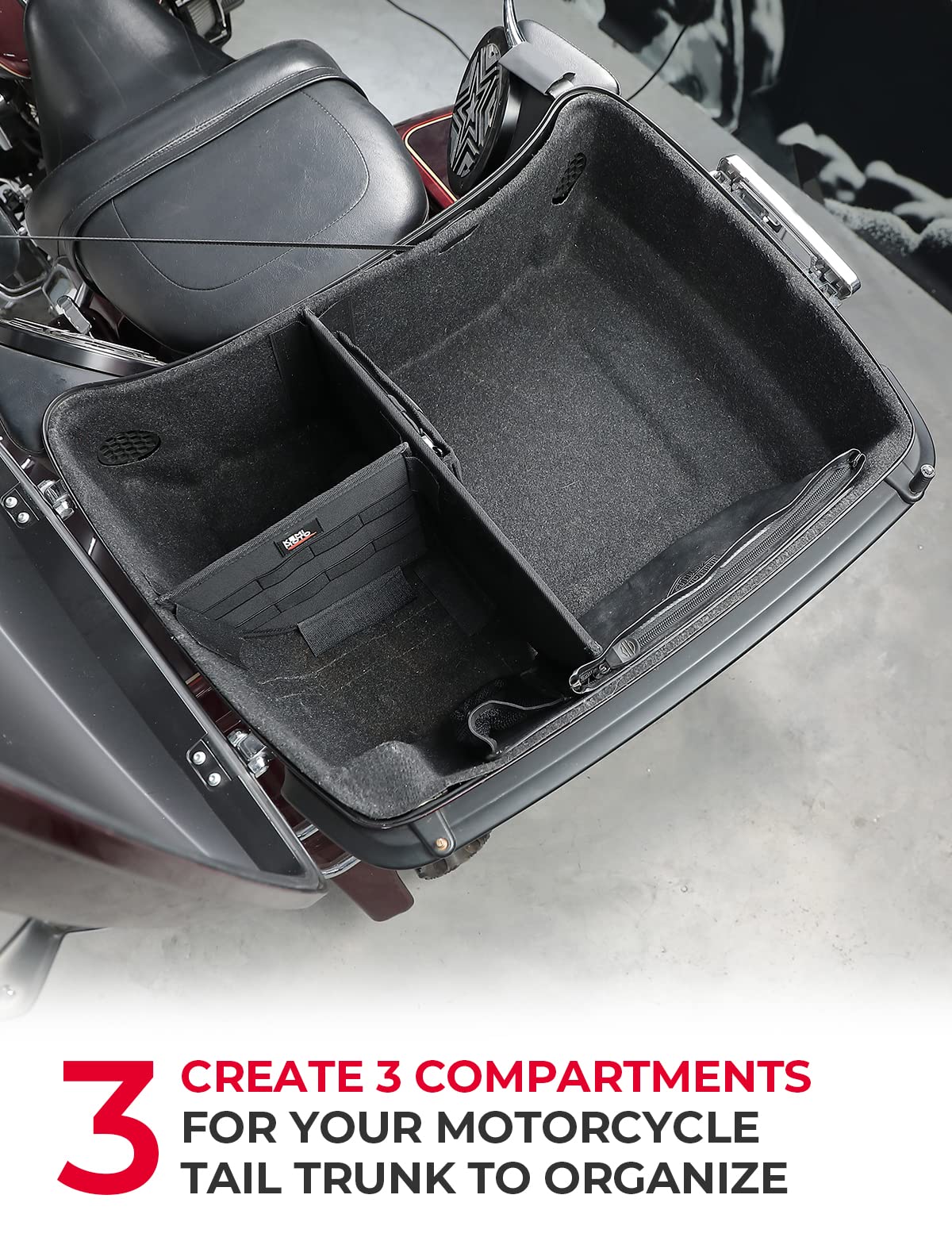 Tour Pack Organizer with Mesh Pocket and Dividers - Image 2