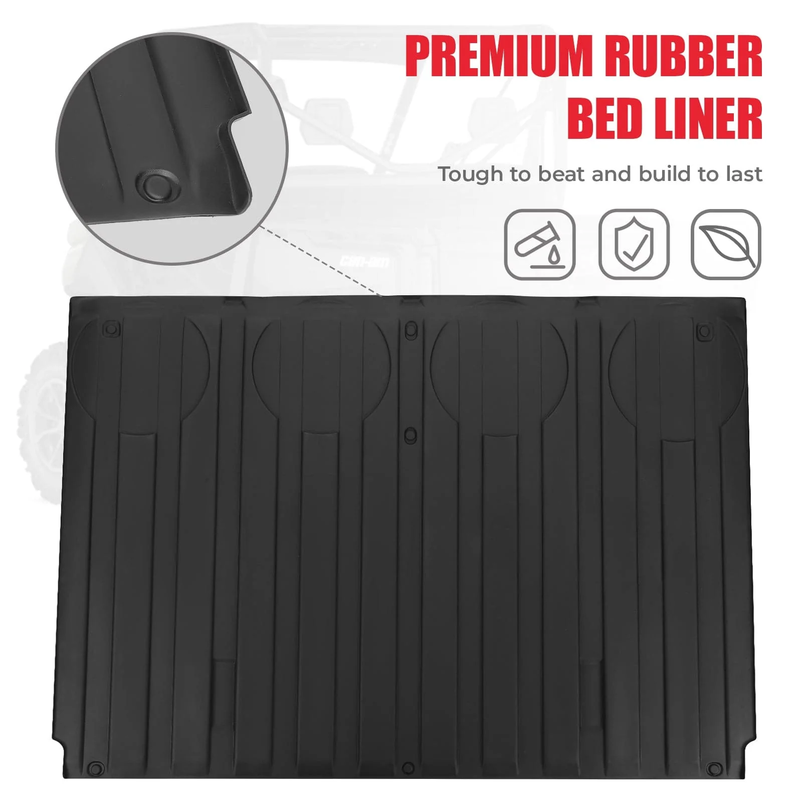 TPE Floor Mats & Bed Liner for 4-Seater Can-Am Defender HD7|8|9|10 - Image 10