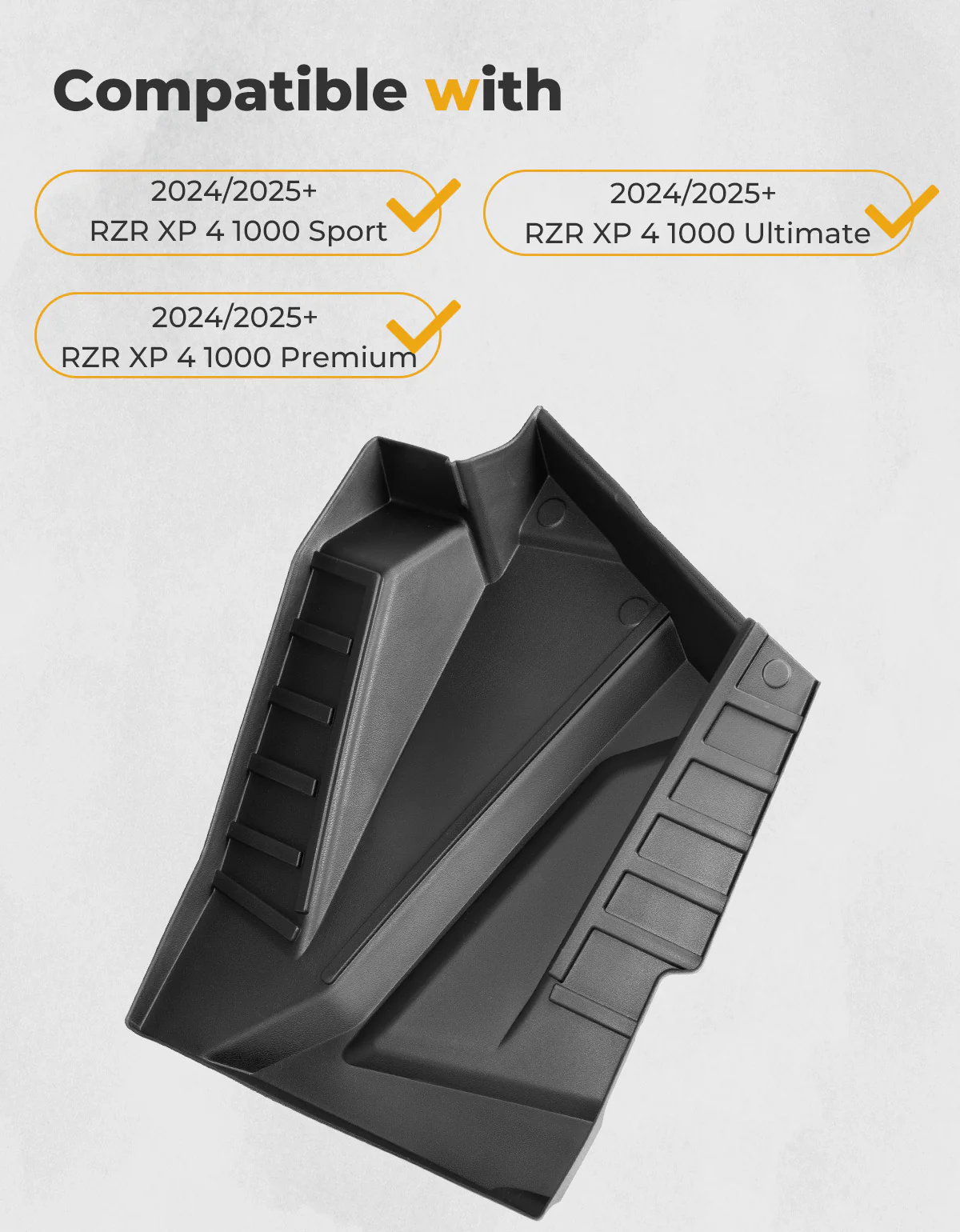 TPE Non-Slip Floor Mats 4PCS for 2024/2025 Polaris RZR XP 4 1000 - Image 7