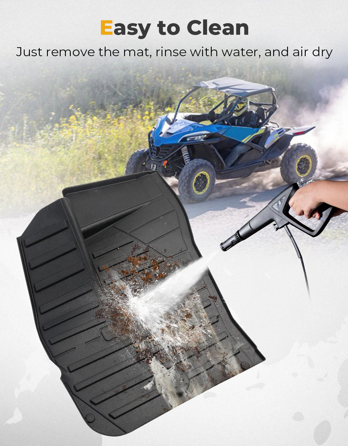 TPE Front Floor Mats for CFMOTO ZFORCE 950 HO EX | HO Sport - Image 5