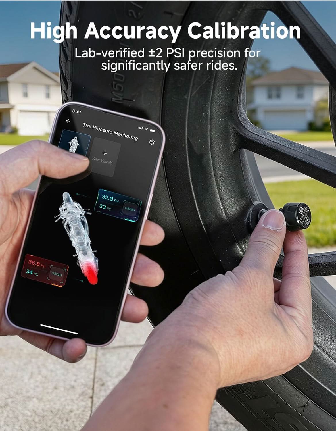 Bluetooth TPMS Sensor for Motorcycle Tire Monitoring - Image 2