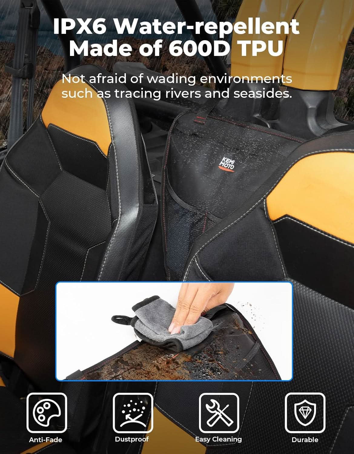 TPU Center Storage Bag for Polaris RZR XP 1000 Turbo S 900 2014-2023 - Image 2