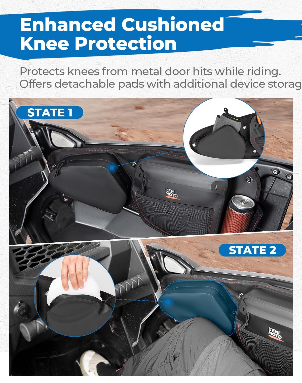TPU New Fabric IPX6 Door Bags for Polaris RZR XP 1000 Trail S 900 2014-2023 - Image 4