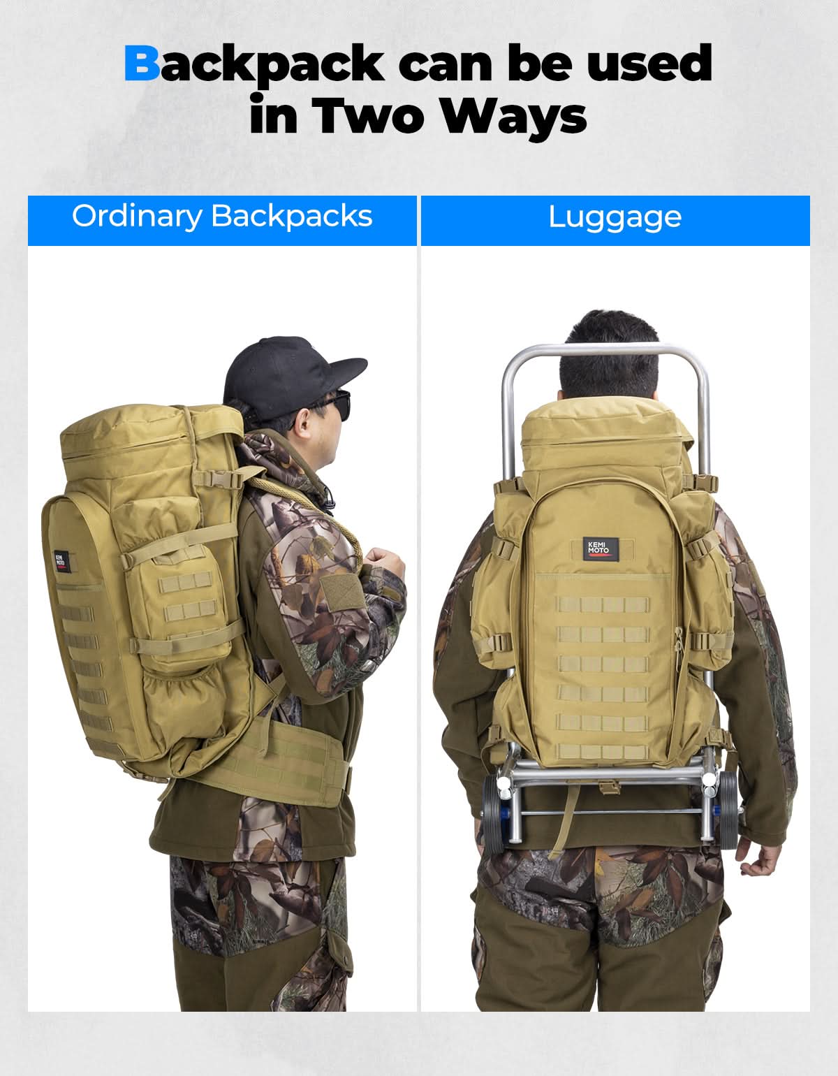 Large Capacity Travel Bag 70L for Hiking and Hunting - Image 11