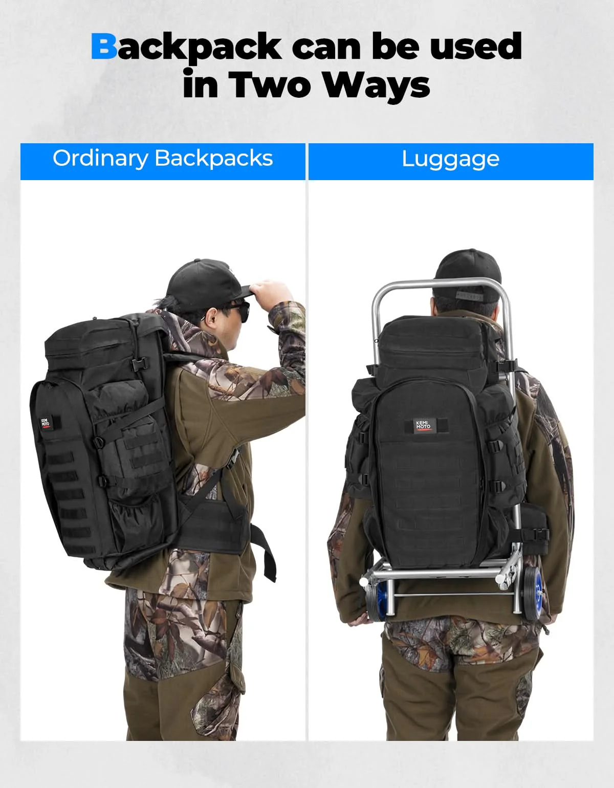 Large Capacity Travel Bag 70L for Hiking and Hunting - Image 4