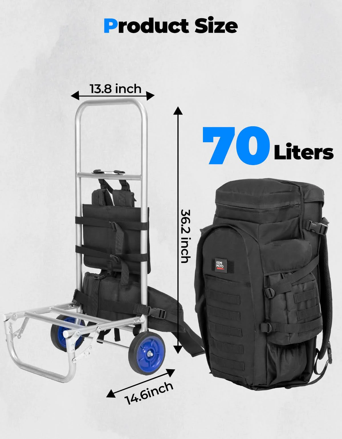 Large Capacity Travel Bag 70L for Hiking and Hunting - Image 5