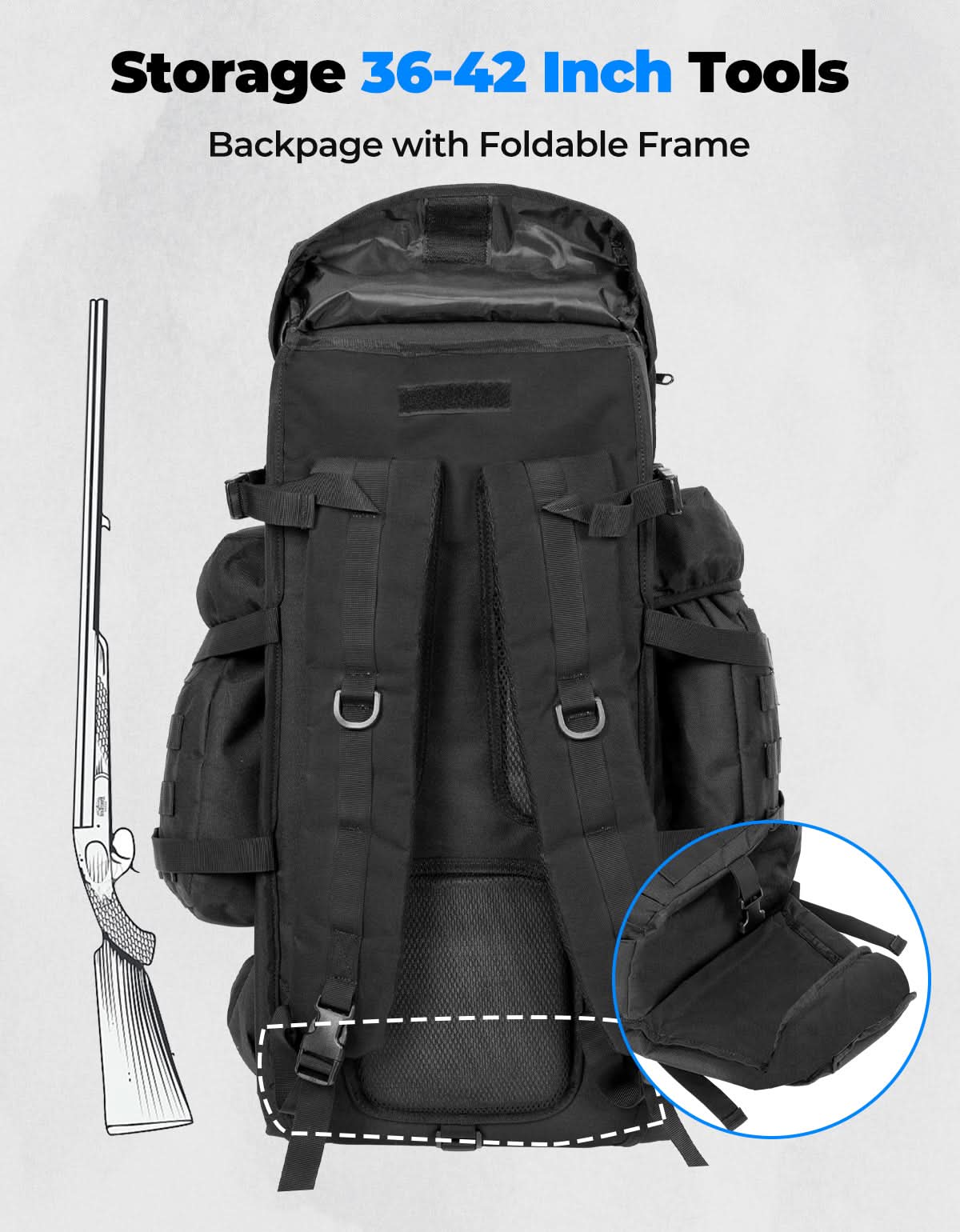 Large Capacity Travel Bag 70L for Hiking and Hunting - Image 6