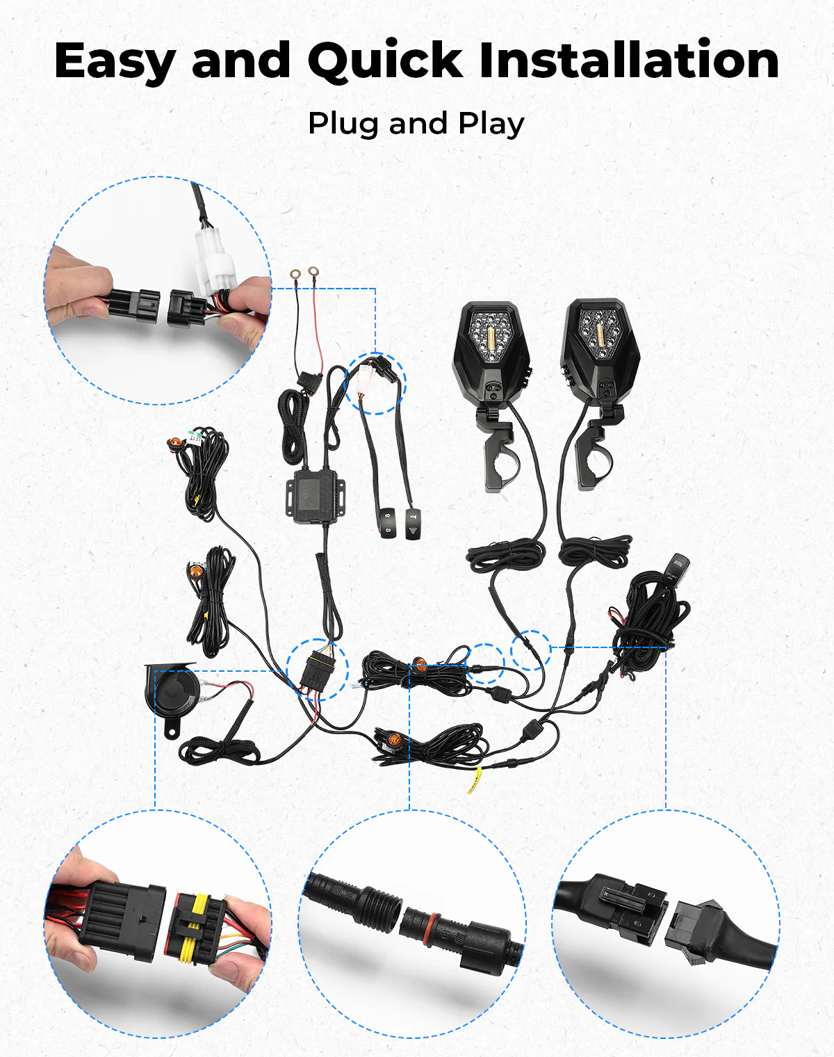 Turn Signal Harness: Synchronize KM Turn Signal Mirrors and Kits with One Switch - Image 4