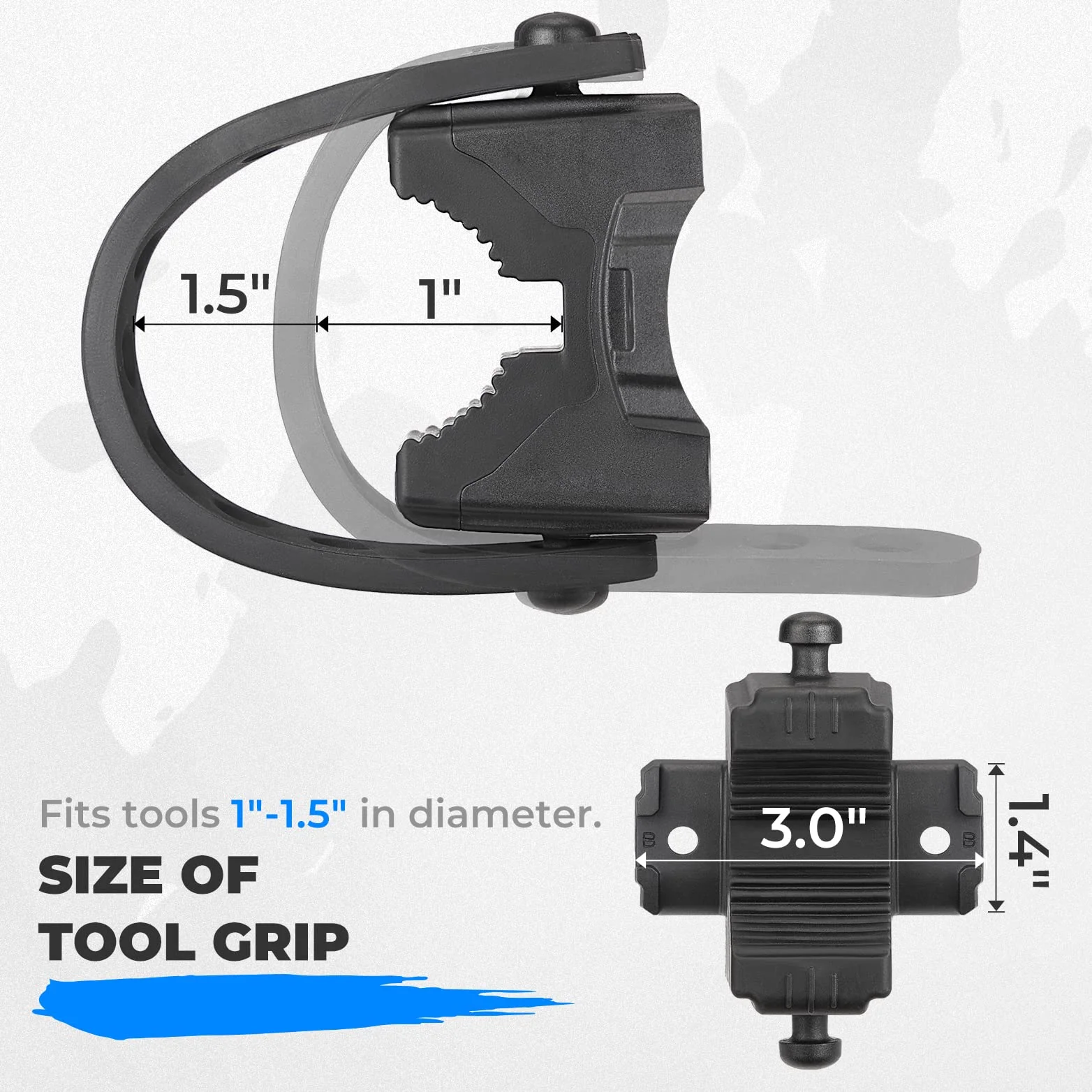 Type B Rubber Tool Clamp Fits 0.75-2.25 Inches Roll Bars - Image 5