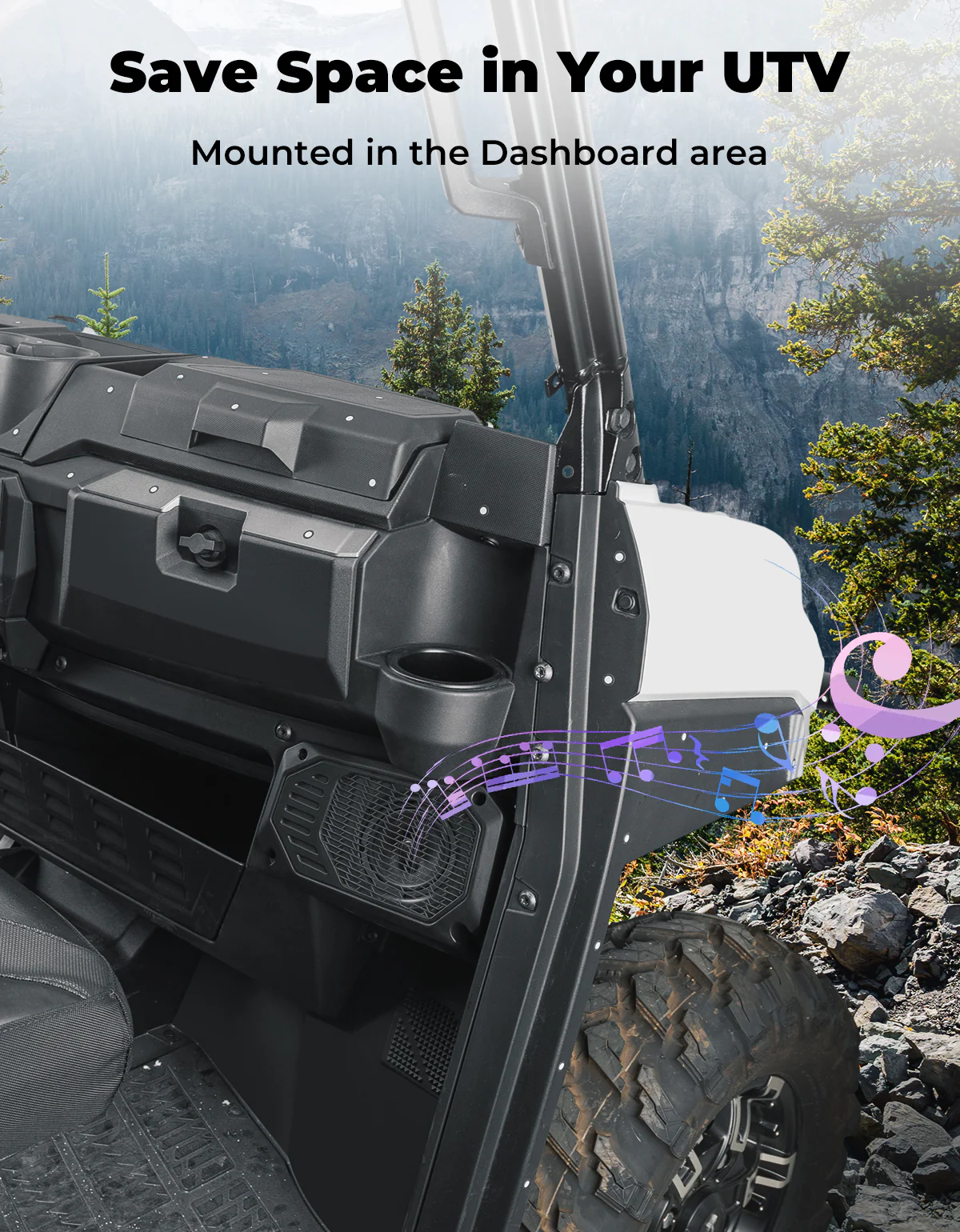 Under Dash Speaker Pods for Polaris Ranger XP 1000/Crew 2018-2025 - Image 3