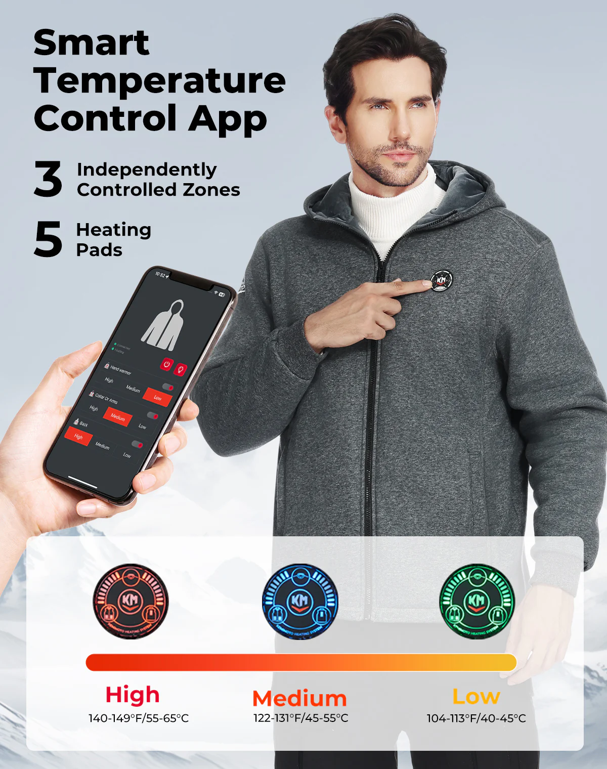 Heated Hoodie with 12V Battery Pack - Image 12