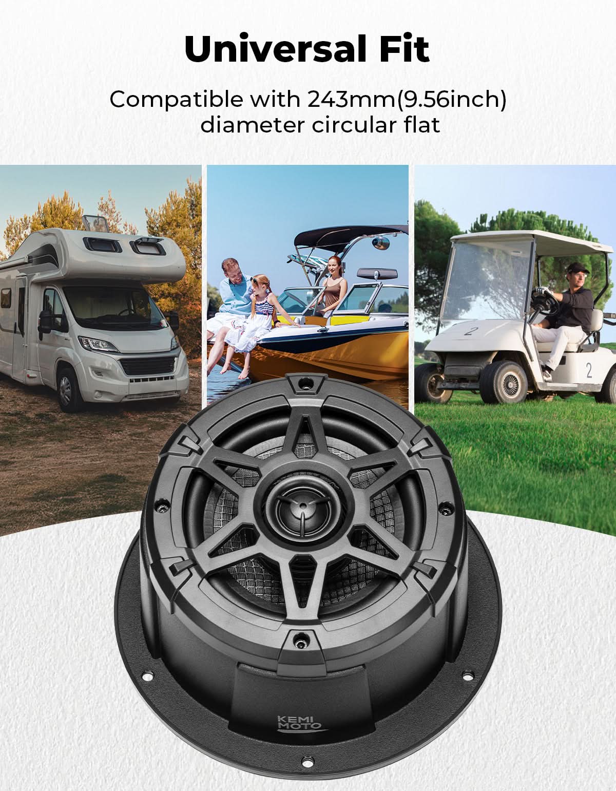 6.5" Speaker Pods with Enclosures (IPX5 Water-Resistant) Universal Fit for UTVs RVs Boats - Image 4