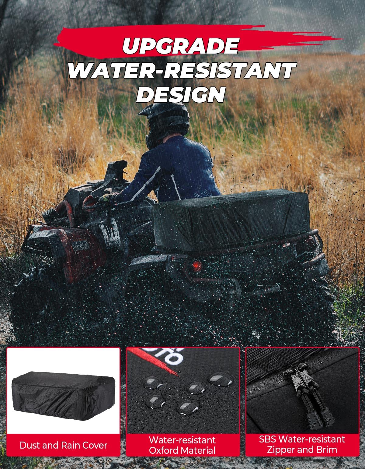 Universal 74L Large ATV Cargo Bag with Cooler Bag - Image 3