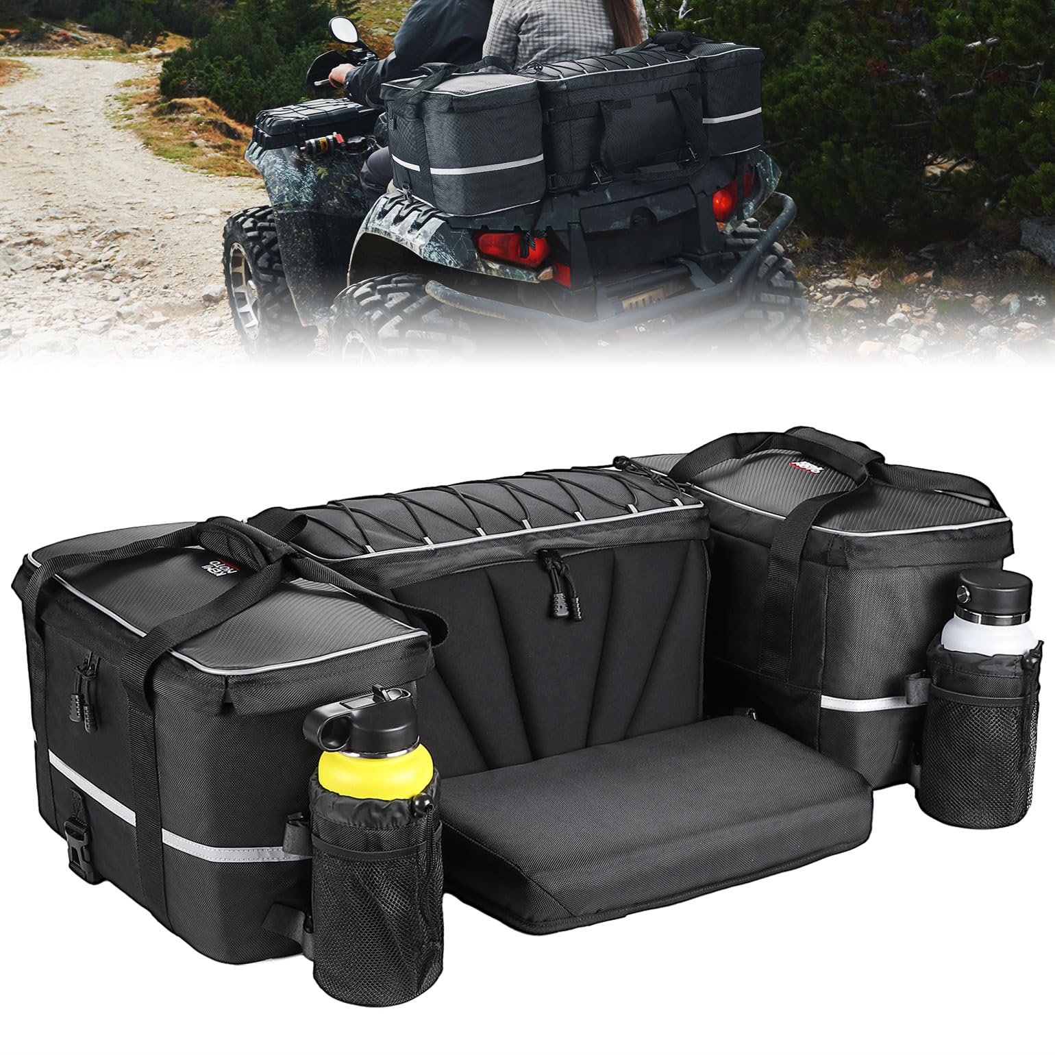 Universal 74L Large ATV Cargo Bag with Cooler Bag - Image 9