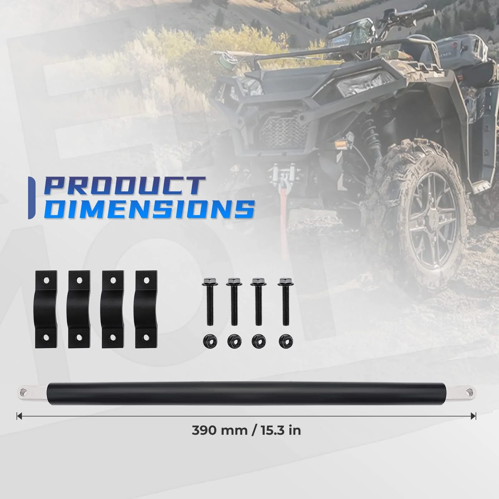 Universal 0.75-1.37 Inch ATV Handelbar Mud Grab Strap - Image 6