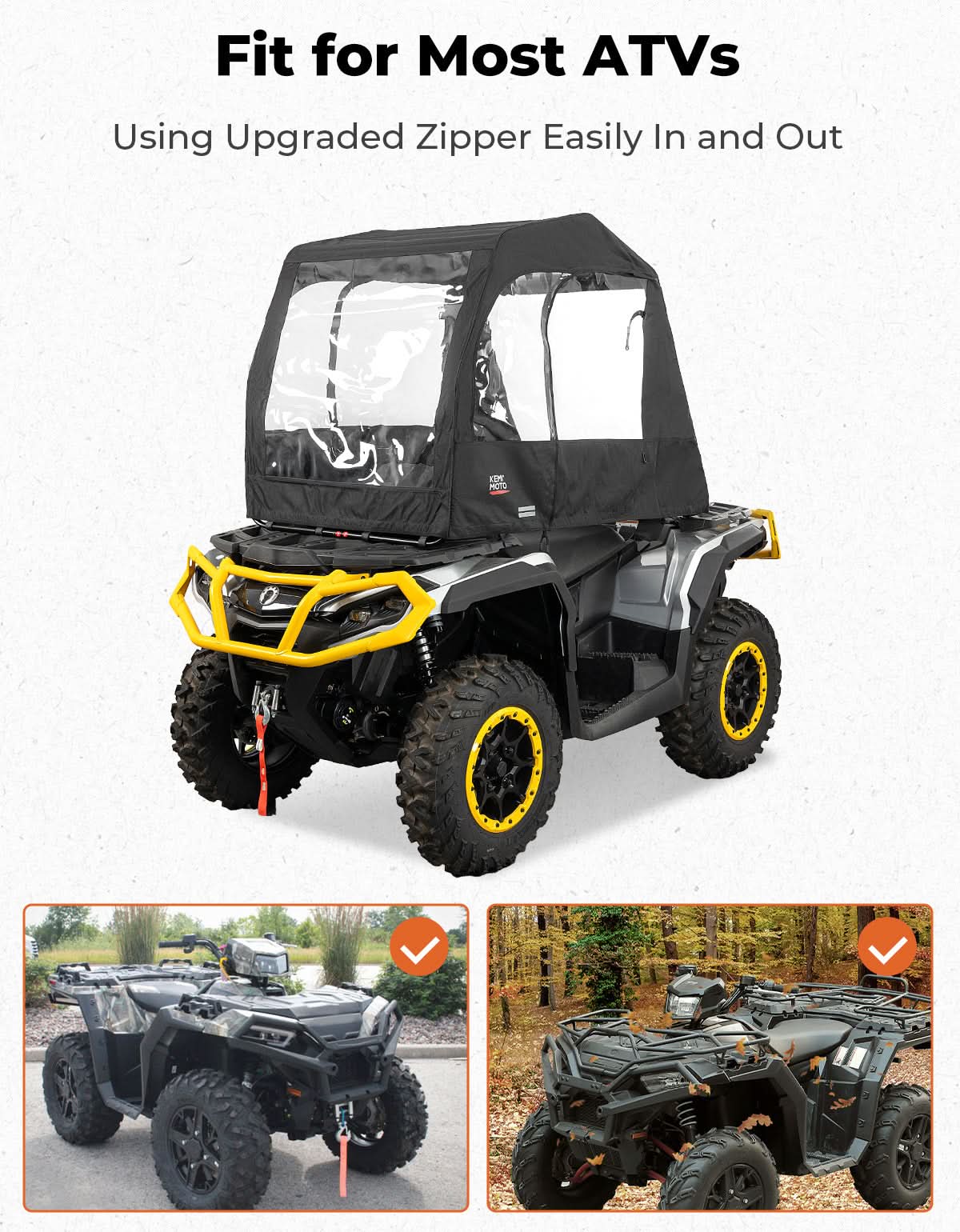 Universal ATV Cab Enclosure for Polaris|Can-Am|Kawasaki|CFMOTO - Image 7