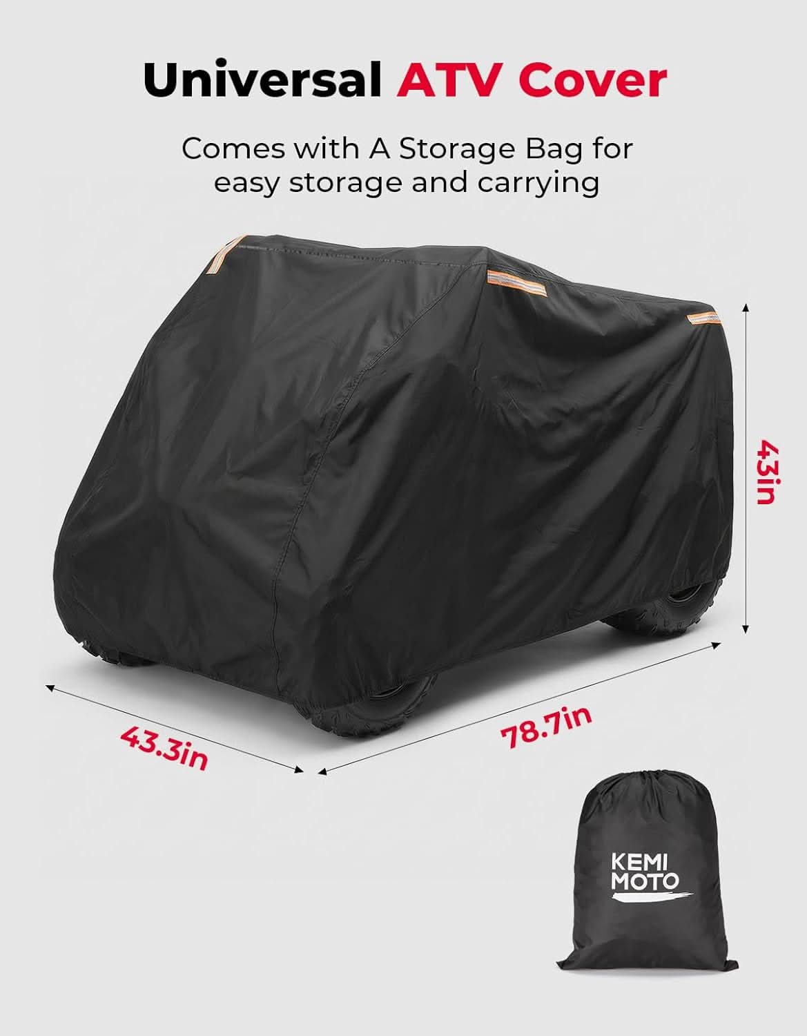 Universal ATV Cover Waterproof for Raptor 700, YFZ 450R, Can-Am, Kawasaki, CFMOTO - Image 2