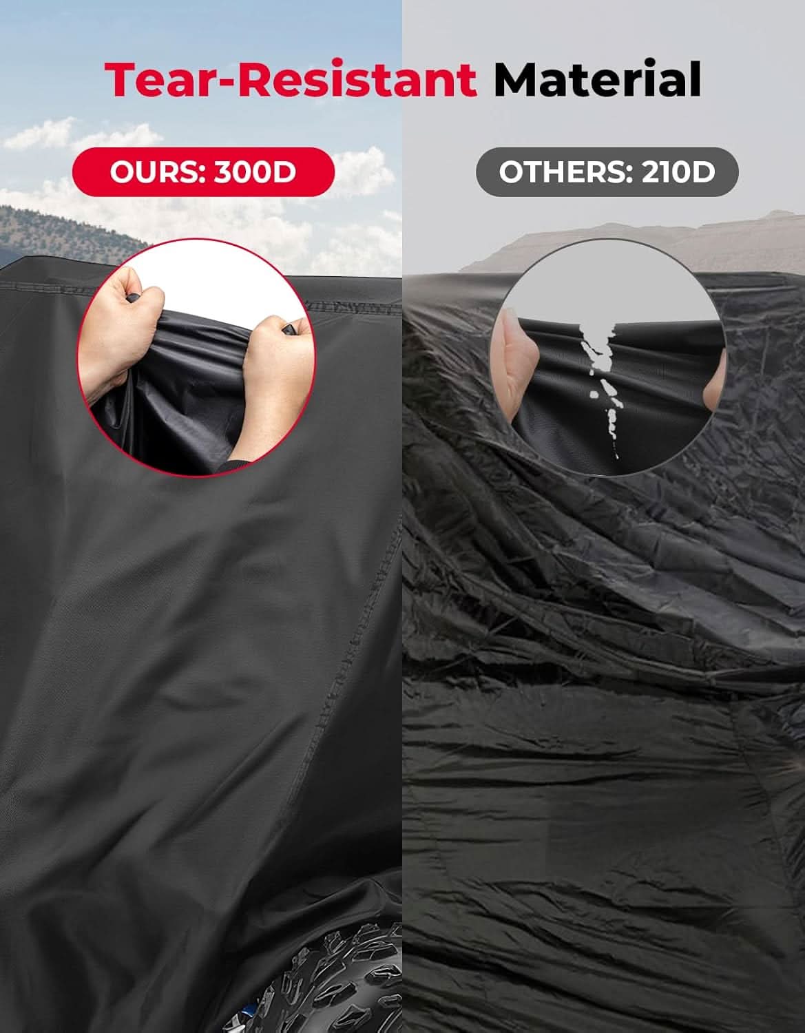 Universal ATV Cover Waterproof for Raptor 700, YFZ 450R, Can-Am, Kawasaki, CFMOTO - Image 4